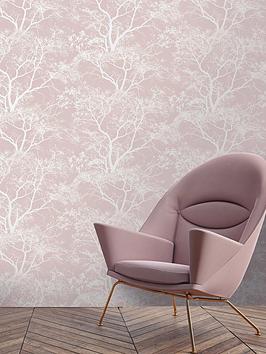 Product photograph of Holden Decor Whispering Trees Wallpaper - Dusky Pink from very.co.uk