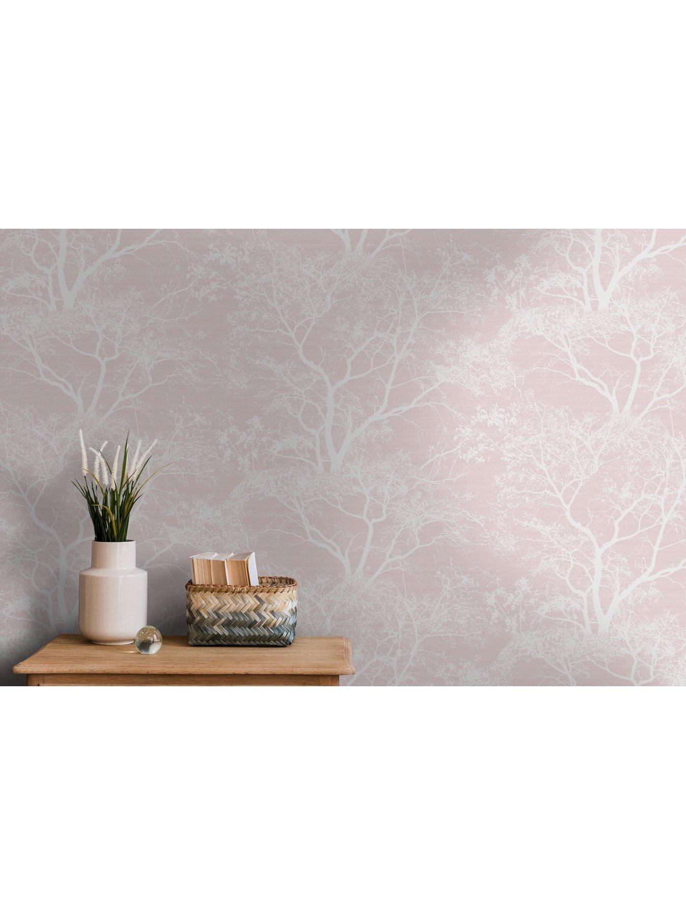 Image 4 of 5 of Holden Decor Whispering Trees Wallpaper - Dusky Pink