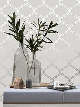 Product photograph of Holden Decor Glistening Geo Wallpaper Ndash Grey Silver from very.co.uk