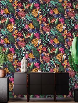 Product photograph of Holden Decor Wonderland Wallpaper In Plum from very.co.uk