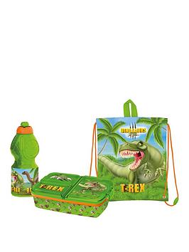 Product photograph of Disney Dinosaurs Lunch Box Bottle And Bag Bundle from very.co.uk
