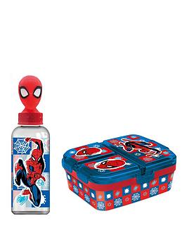 Product photograph of Spiderman Lunch Box And Figure Bottle from very.co.uk