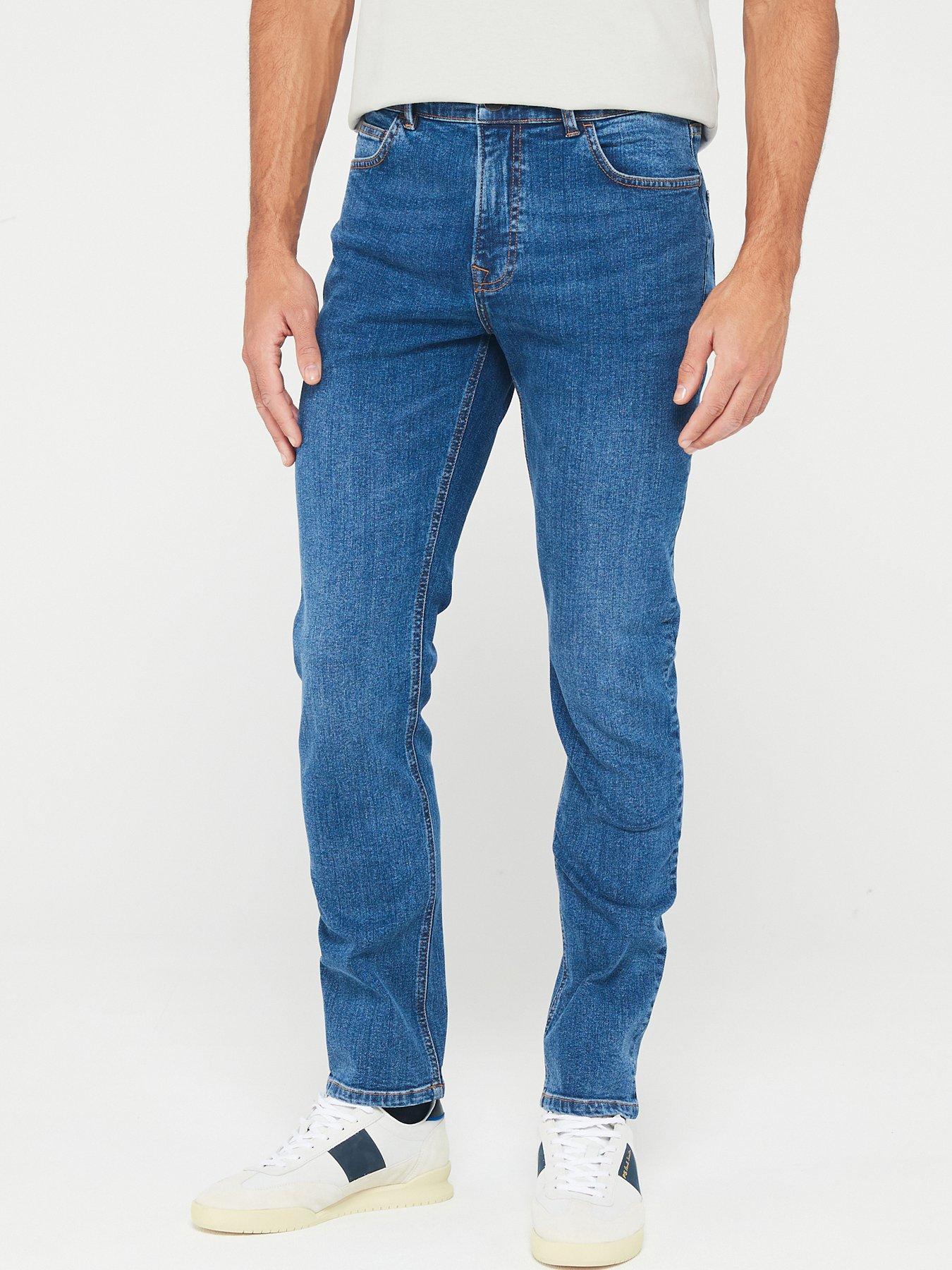 Everyday Slim Jeans With Stretch - Mid Blue Wash | very.co.uk