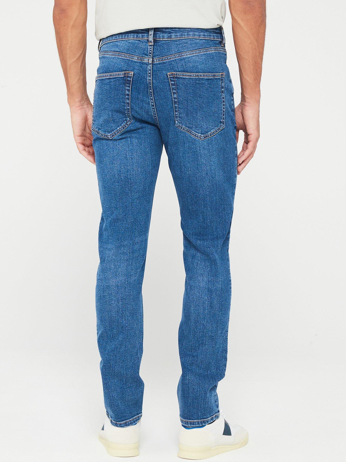 Everyday Slim Jeans with Stretch - Mid Blue Wash | Very.co.uk