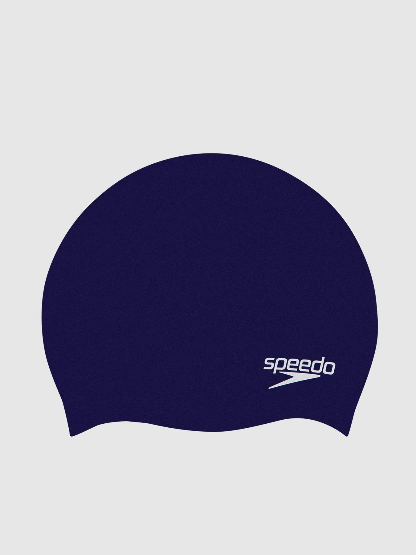undefined Plain Moulded Silicone Junior Swimming Cap - Navy