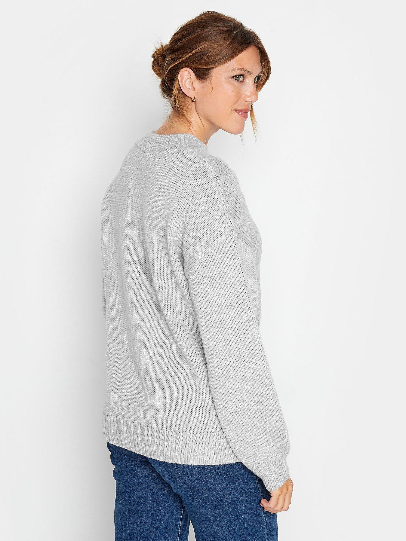 Grey chunky knit outlet jumper