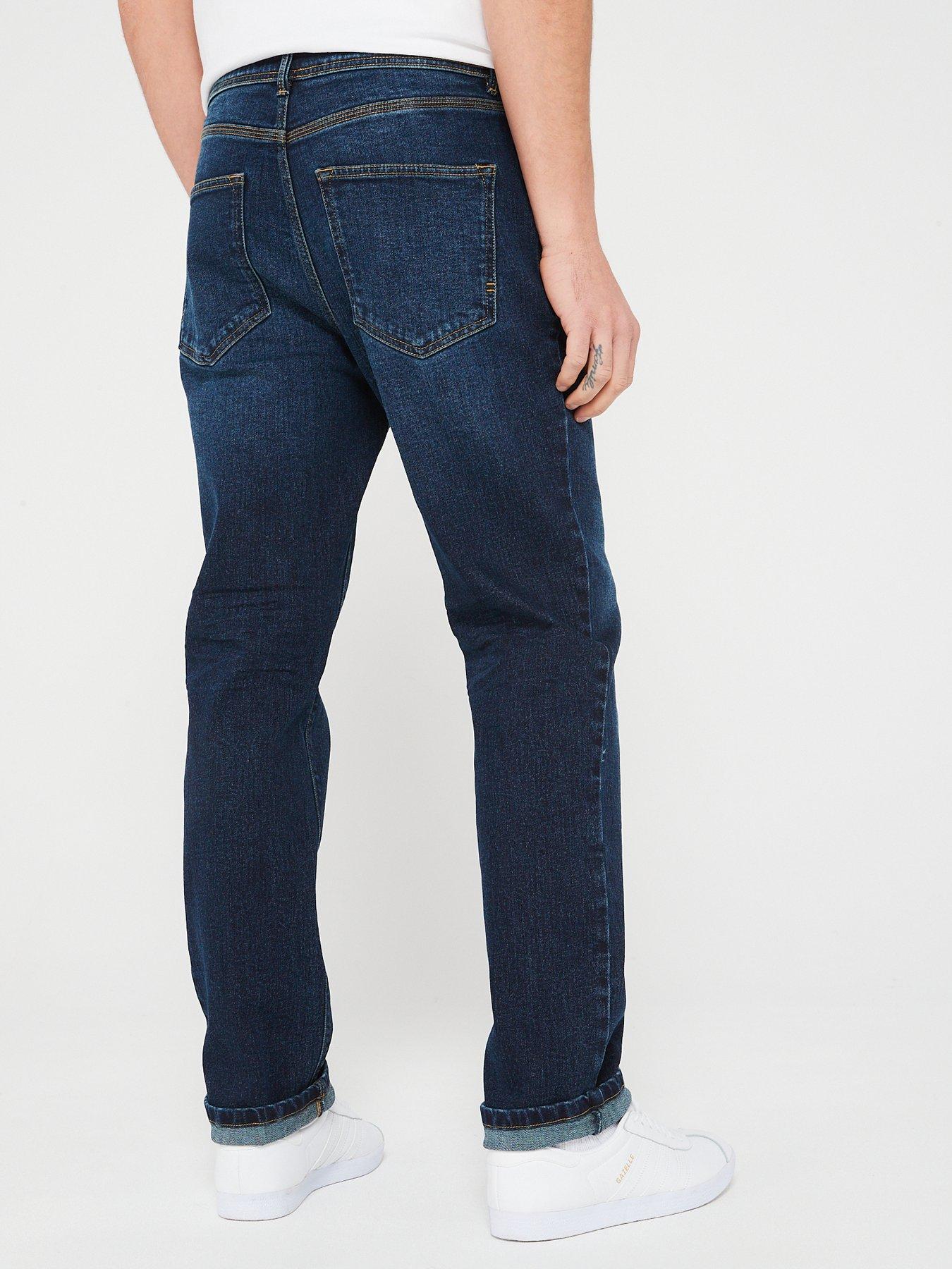 Image 2 of 4 of Very Man Straight Jeans With Stretch - Vintage Wash