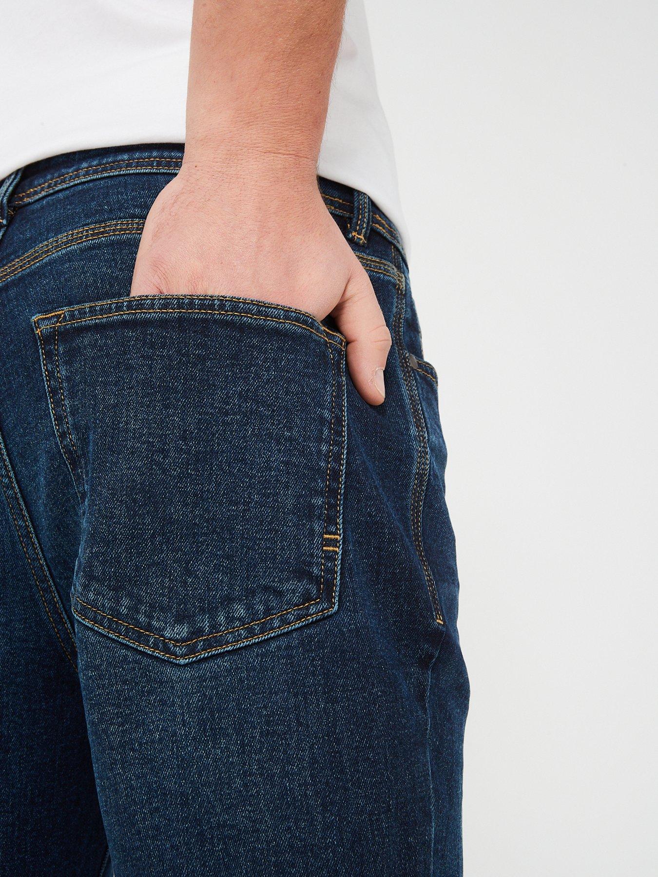 Image 4 of 4 of Very Man Straight Jeans With Stretch - Vintage Wash