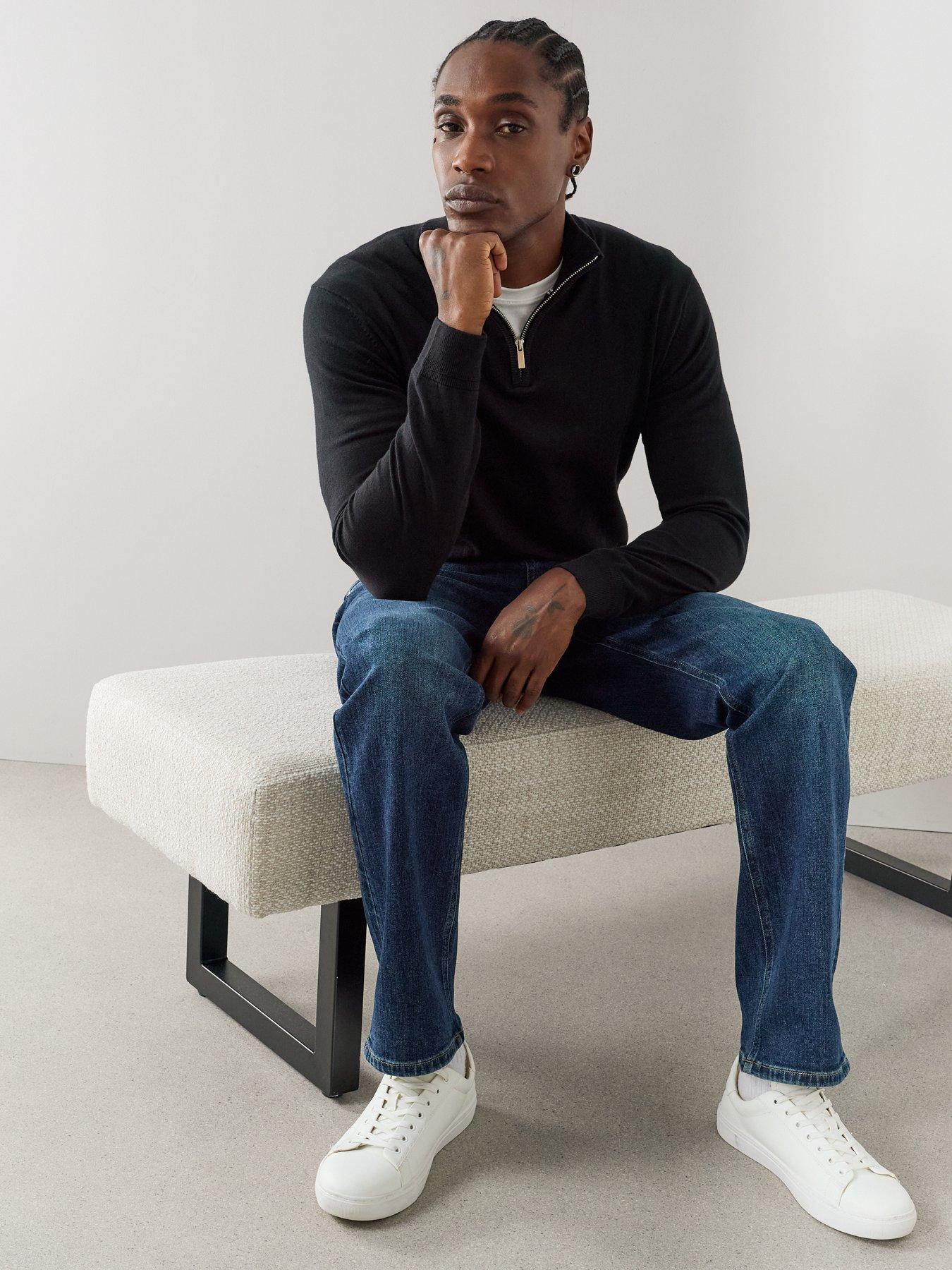 Image 5 of 6 of The Very Collection Straight Jeans with Stretch - Vintage Wash