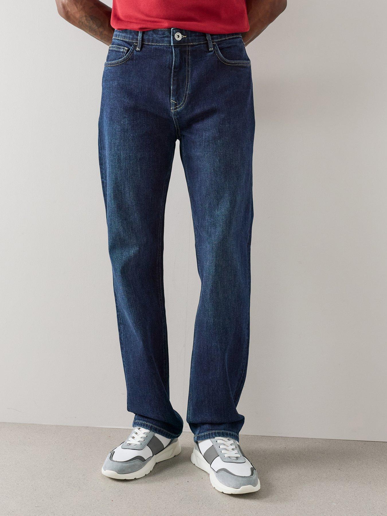 The Very Collection Straight Jeans with Stretch - Dark Wash