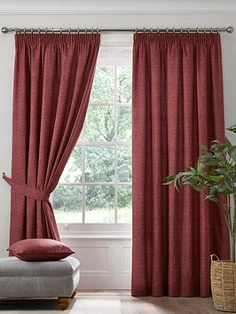 Product photograph of Dreams Drapes Super Thermal Brushed Pleated Curtains - Red from very.co.uk