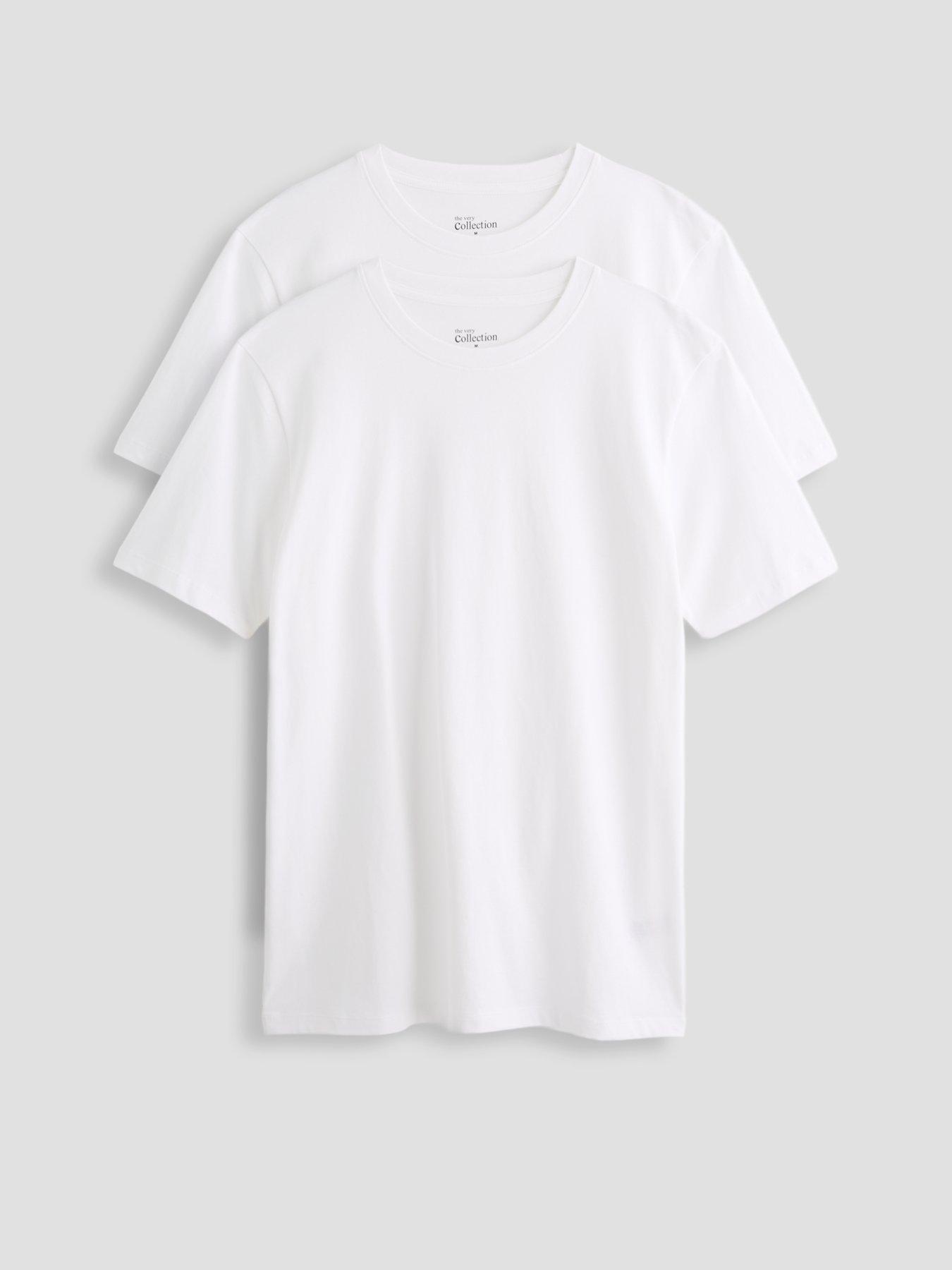 The Very Collection 2 Pack Pure Cotton Crew Neck T-shirts - White