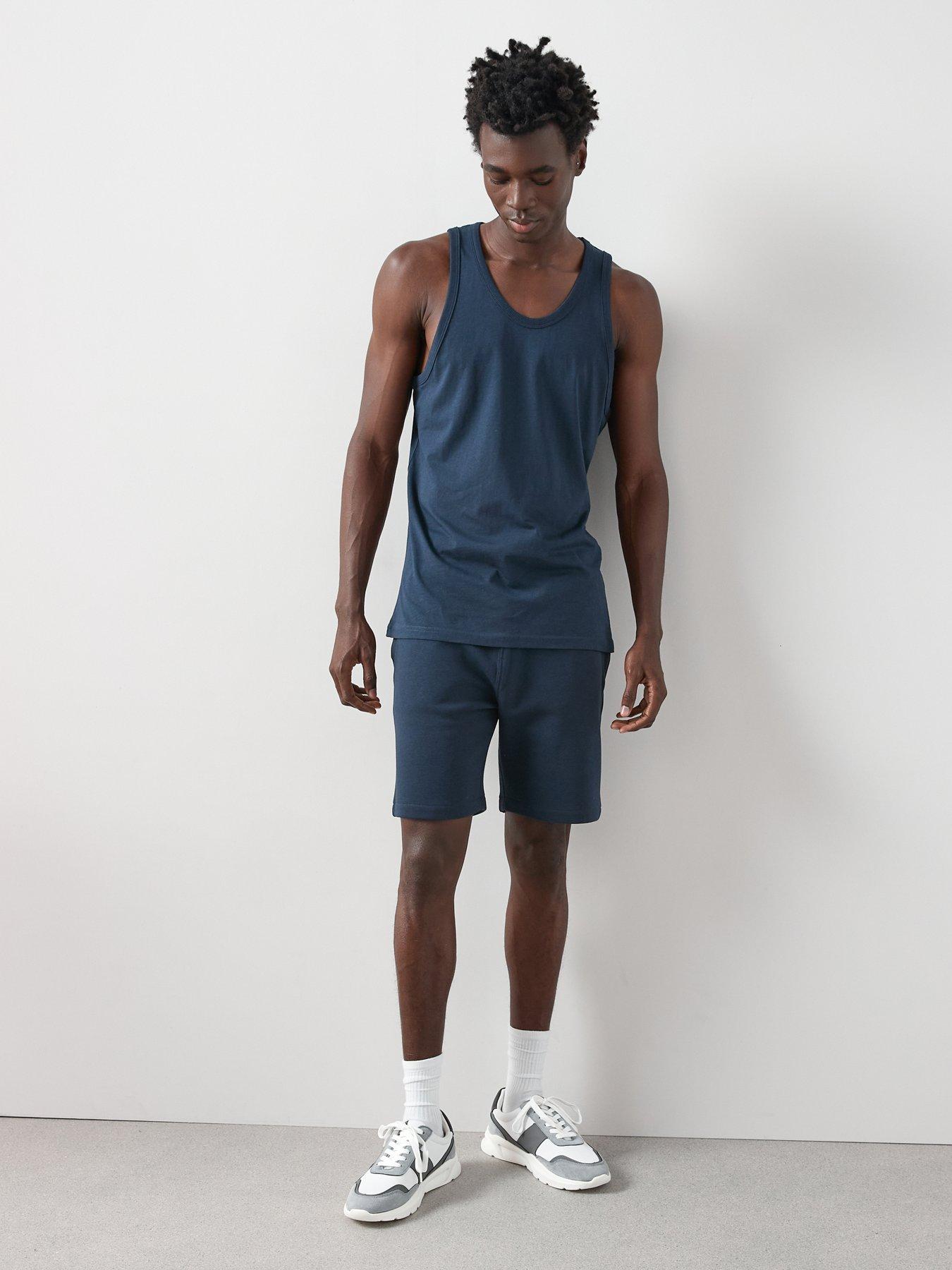Image 3 of 6 of The Very Collection Pure Cotton Jersey Vest - Navy