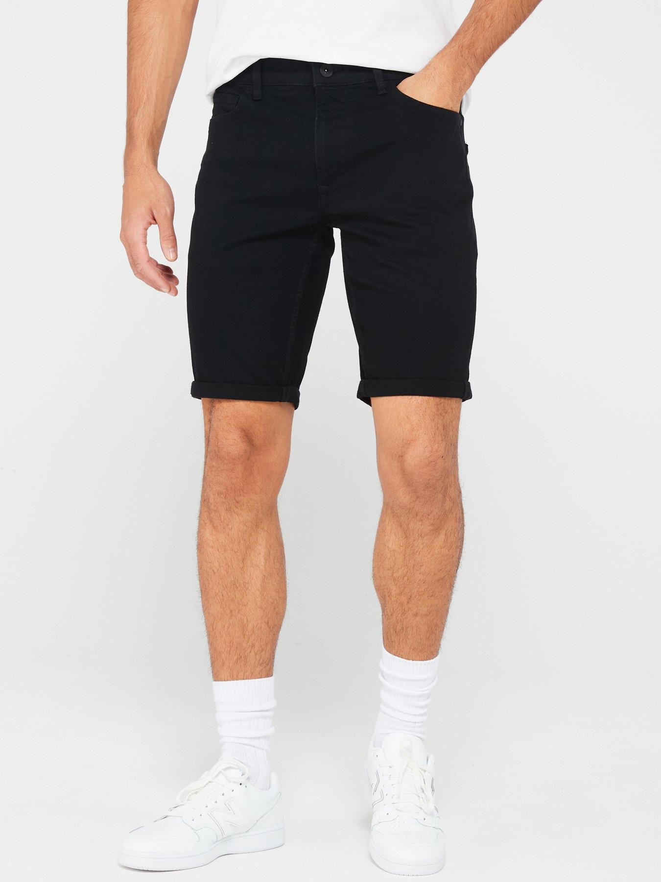 Everyday Slim Denim Shorts - Black | Very.co.uk