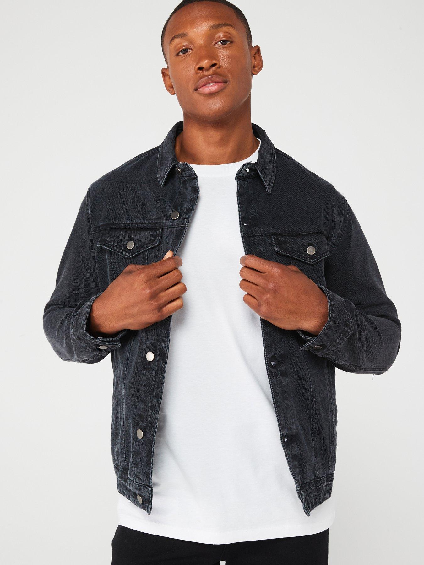 Very Man Denim Jacket Black Wash Very