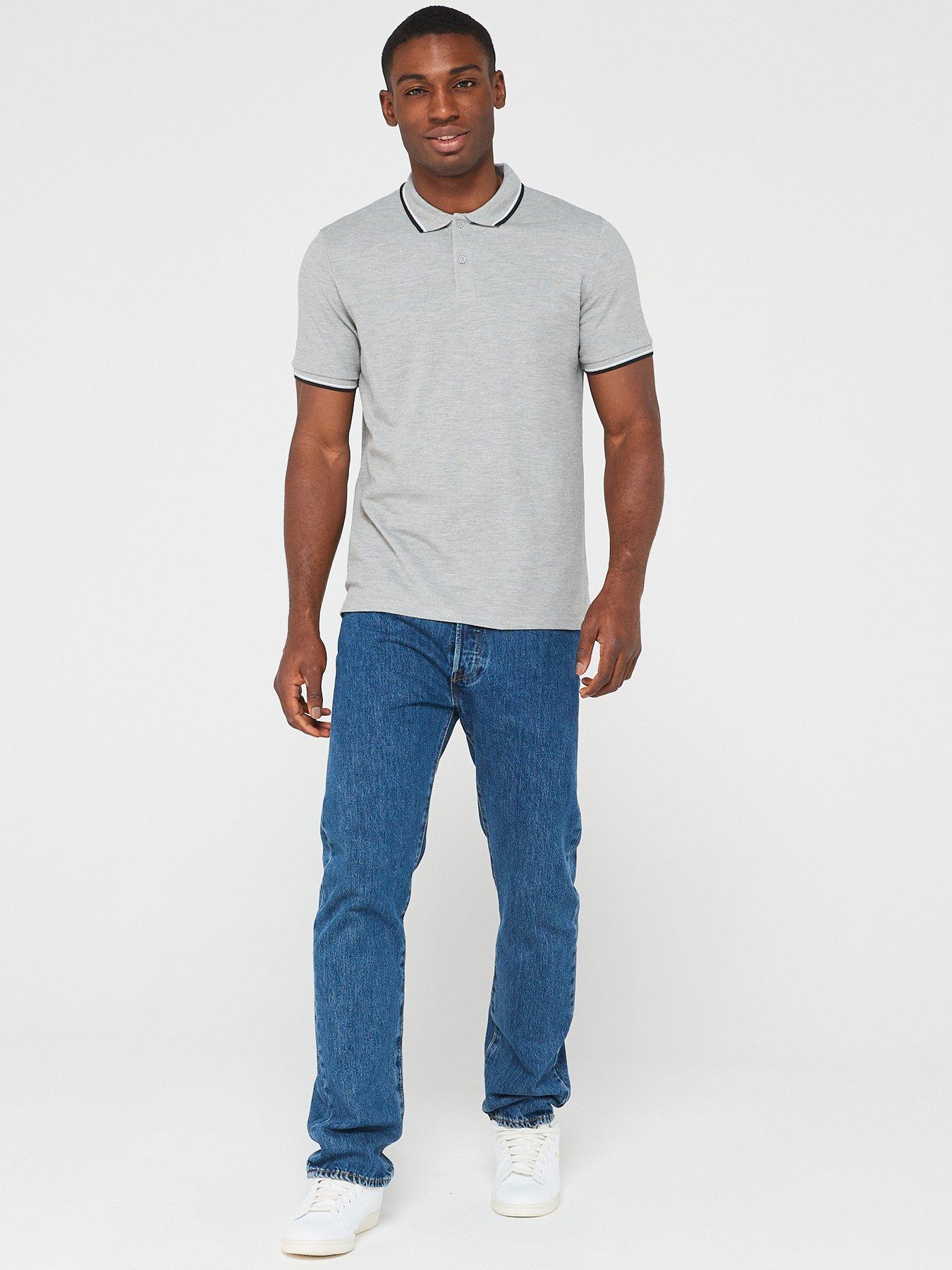 Image 4 of 7 of Very Man Tipped Pique Polo Shirt (2 Pack)&nbsp;- Multi