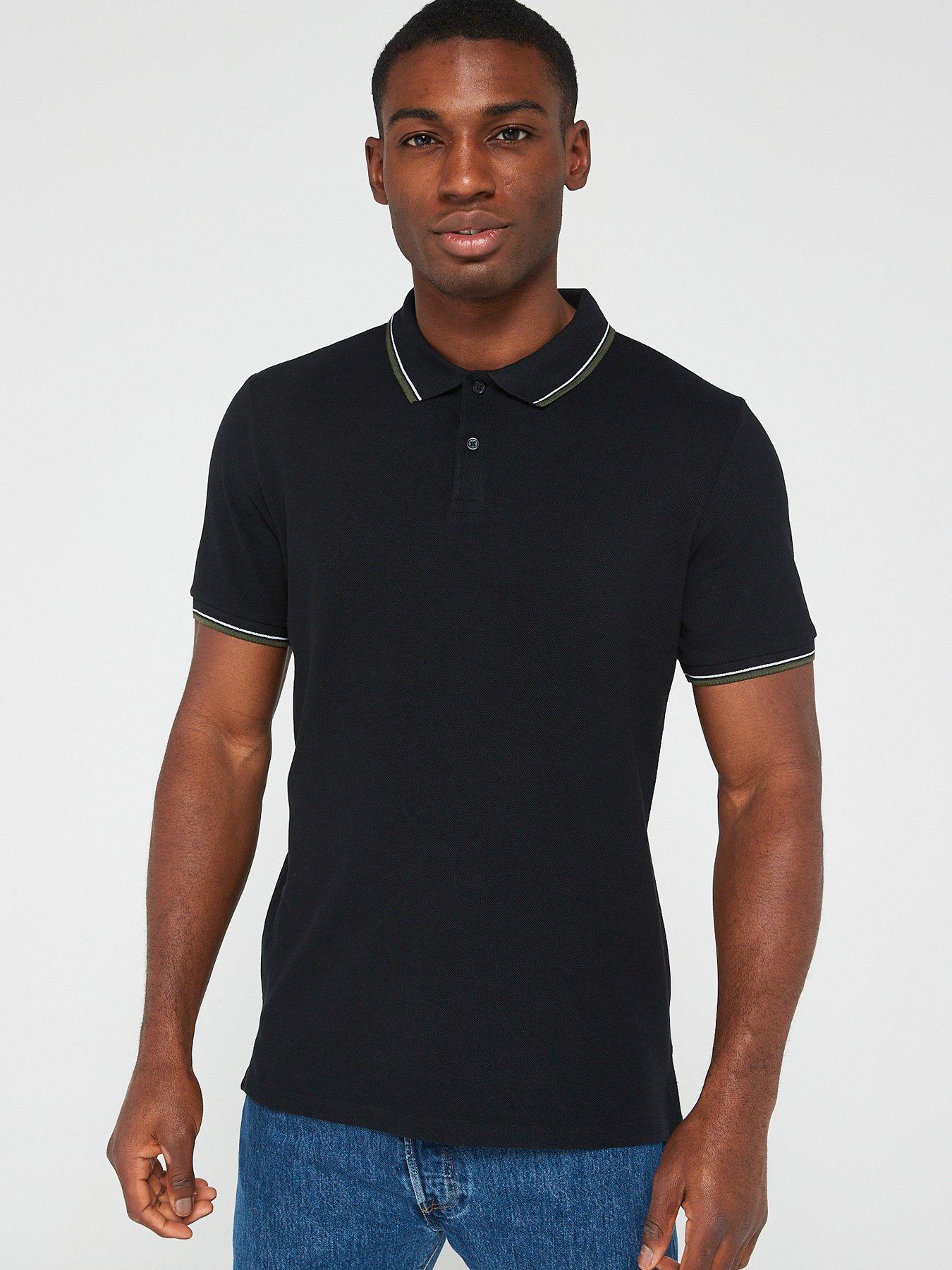 Image 5 of 7 of Very Man Tipped Pique Polo Shirt (2 Pack)&nbsp;- Multi