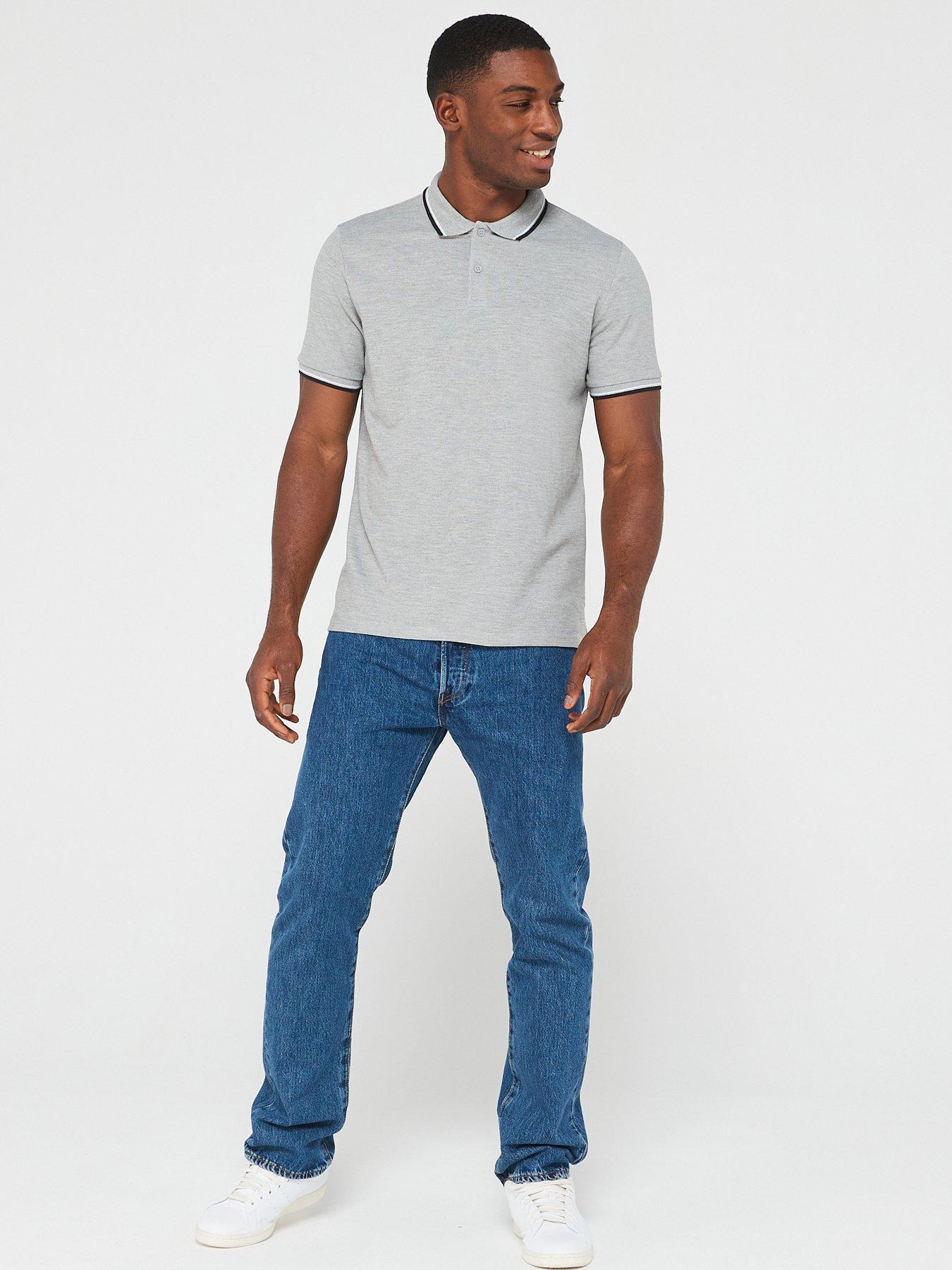 Image 7 of 7 of Very Man Tipped Pique Polo Shirt (2 Pack)&nbsp;- Multi