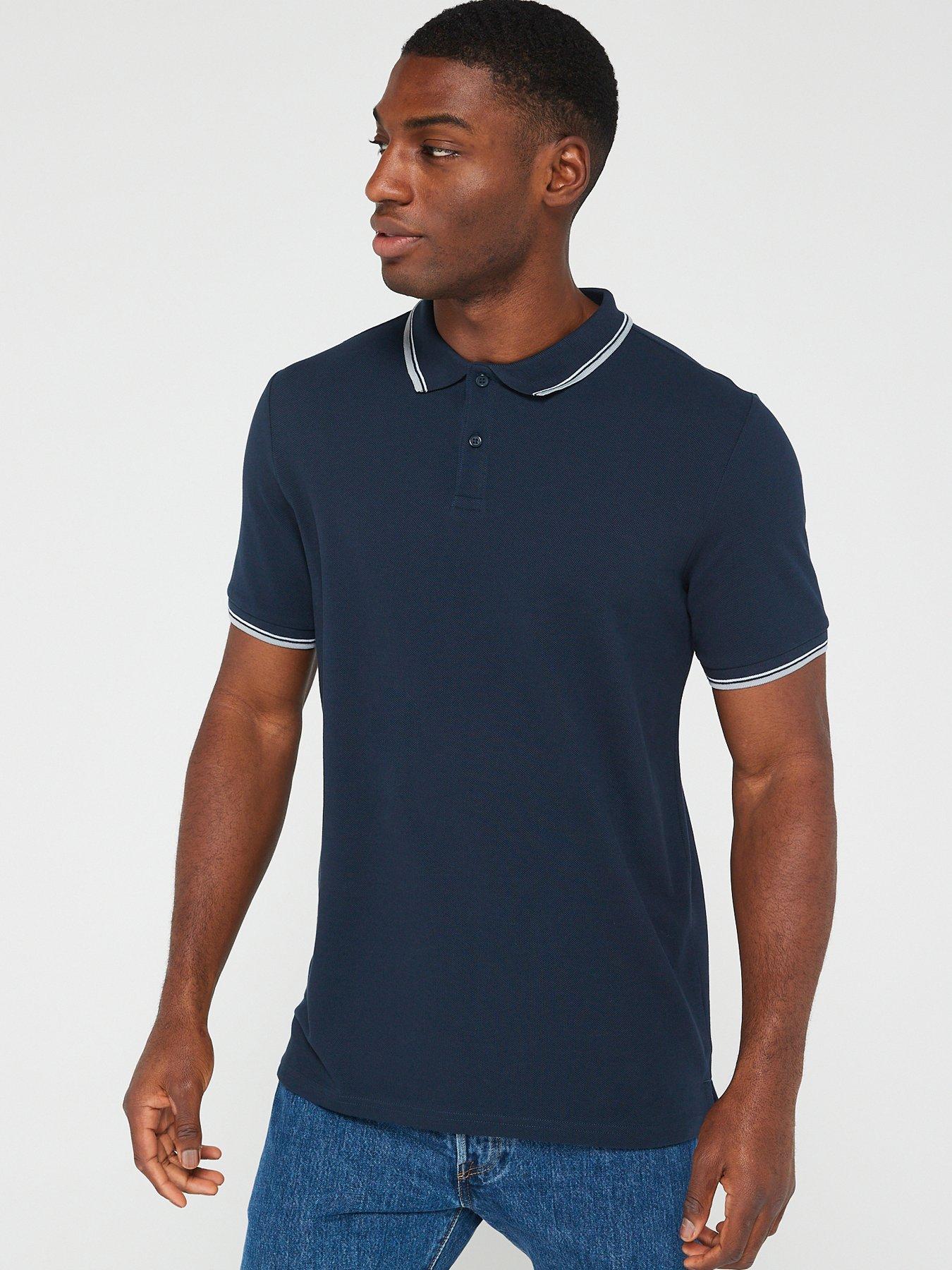 Image 2 of 7 of The Very Collection Tipped Pique Polo Shirt (2 Pack)&nbsp;- Multi
