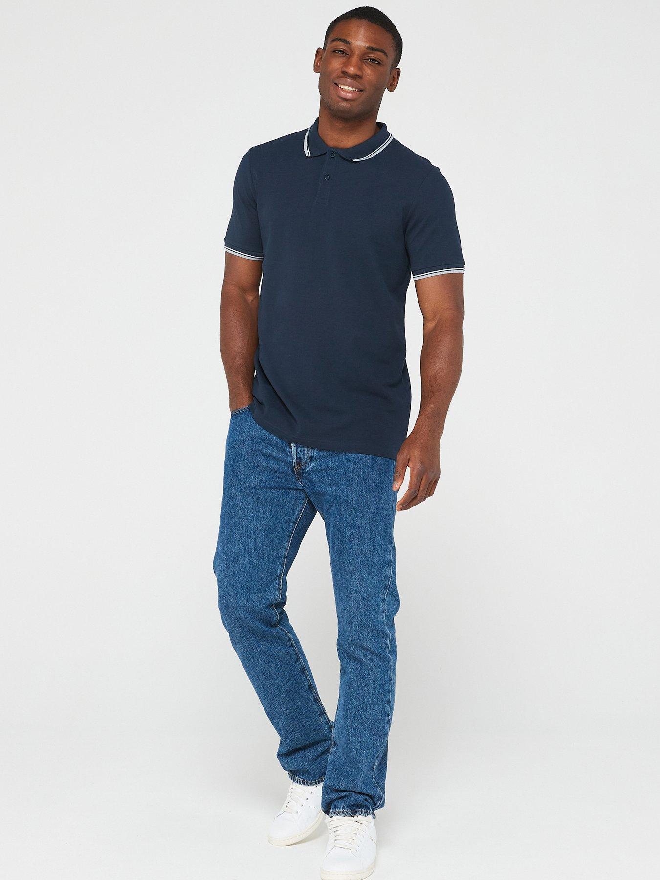 Image 4 of 7 of The Very Collection Tipped Pique Polo Shirt (2 Pack)&nbsp;- Multi