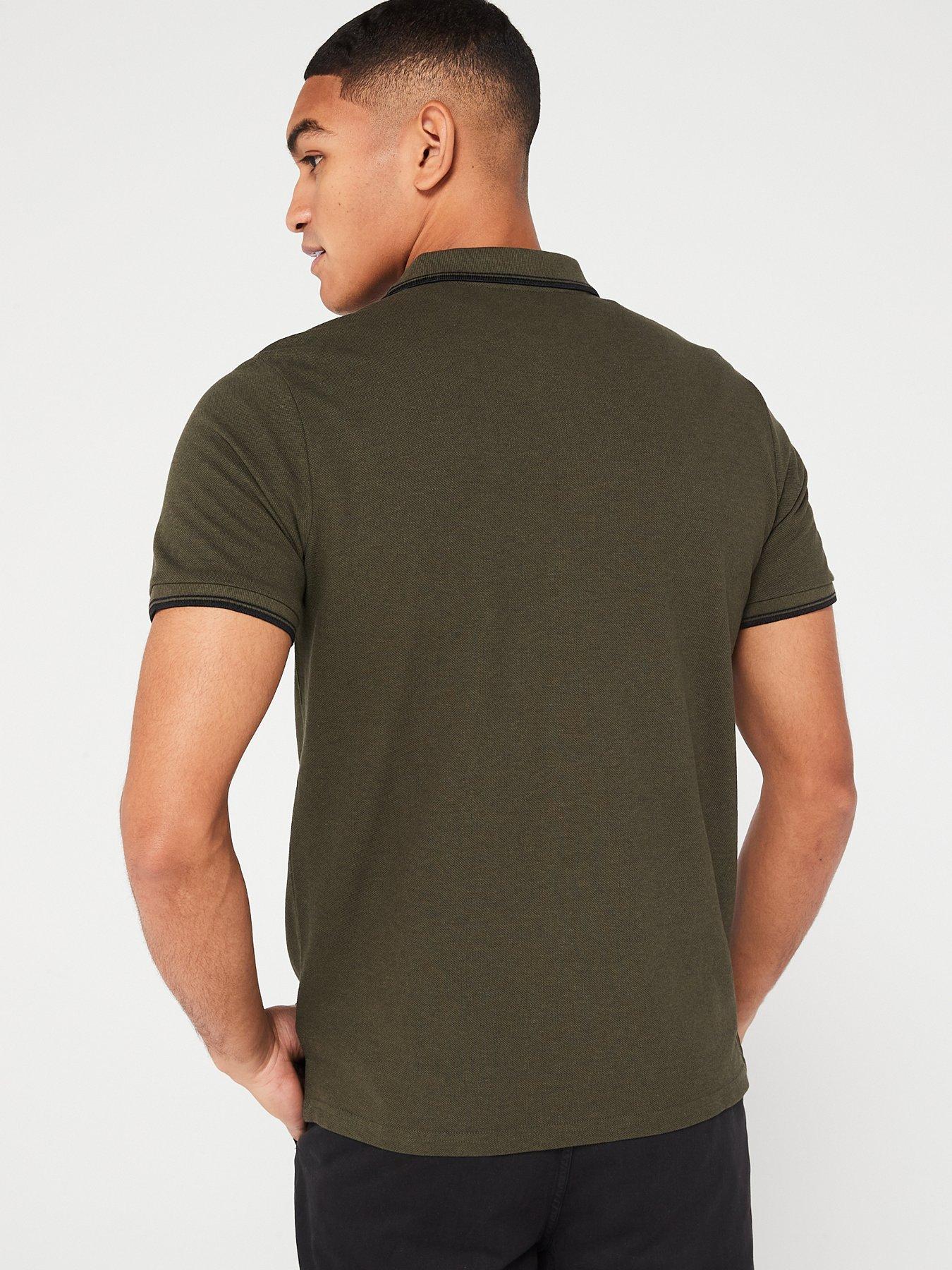 Image 2 of 6 of Everyday Tipped Pique Polo - Khaki