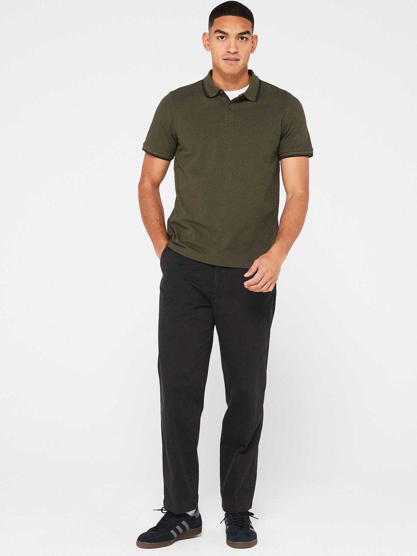Image 3 of 6 of Everyday Tipped Pique Polo - Khaki