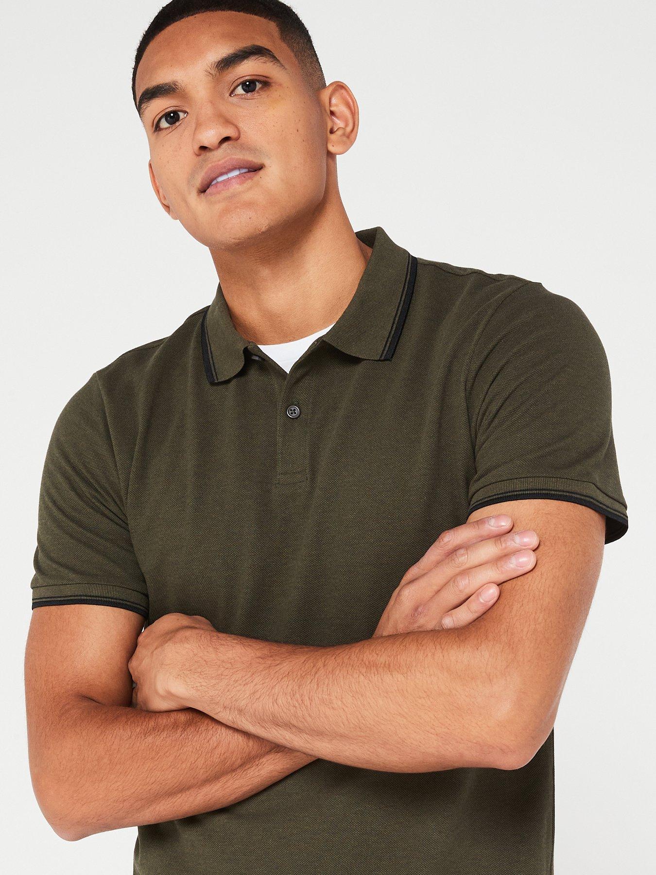 Image 5 of 6 of Everyday Tipped Pique Polo - Khaki