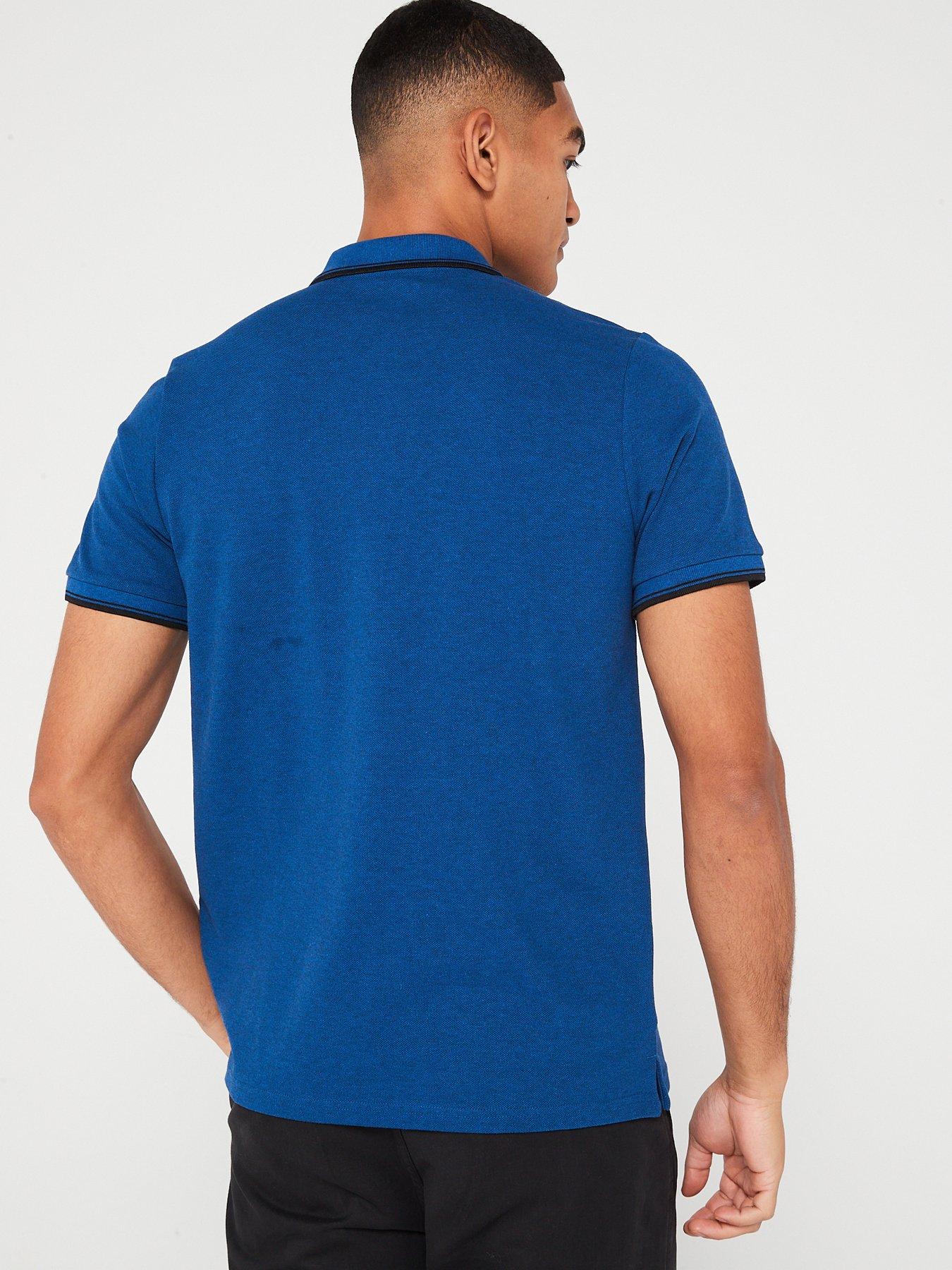 Everyday Tipped Pique Polo - Cobalt | very.co.uk
