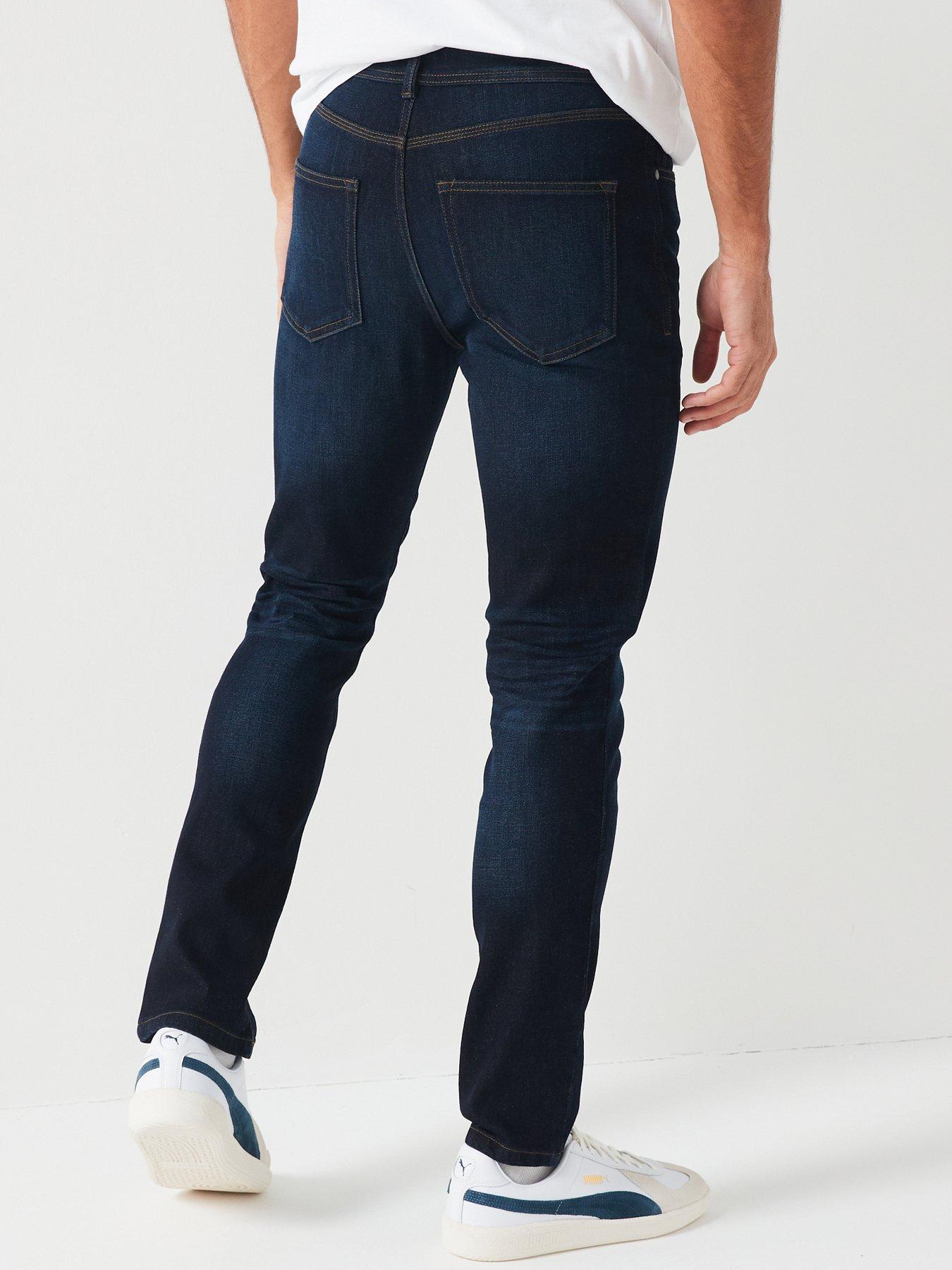 Very Man Slim Jeans With Stretch - Dark Wash | Very.co.uk