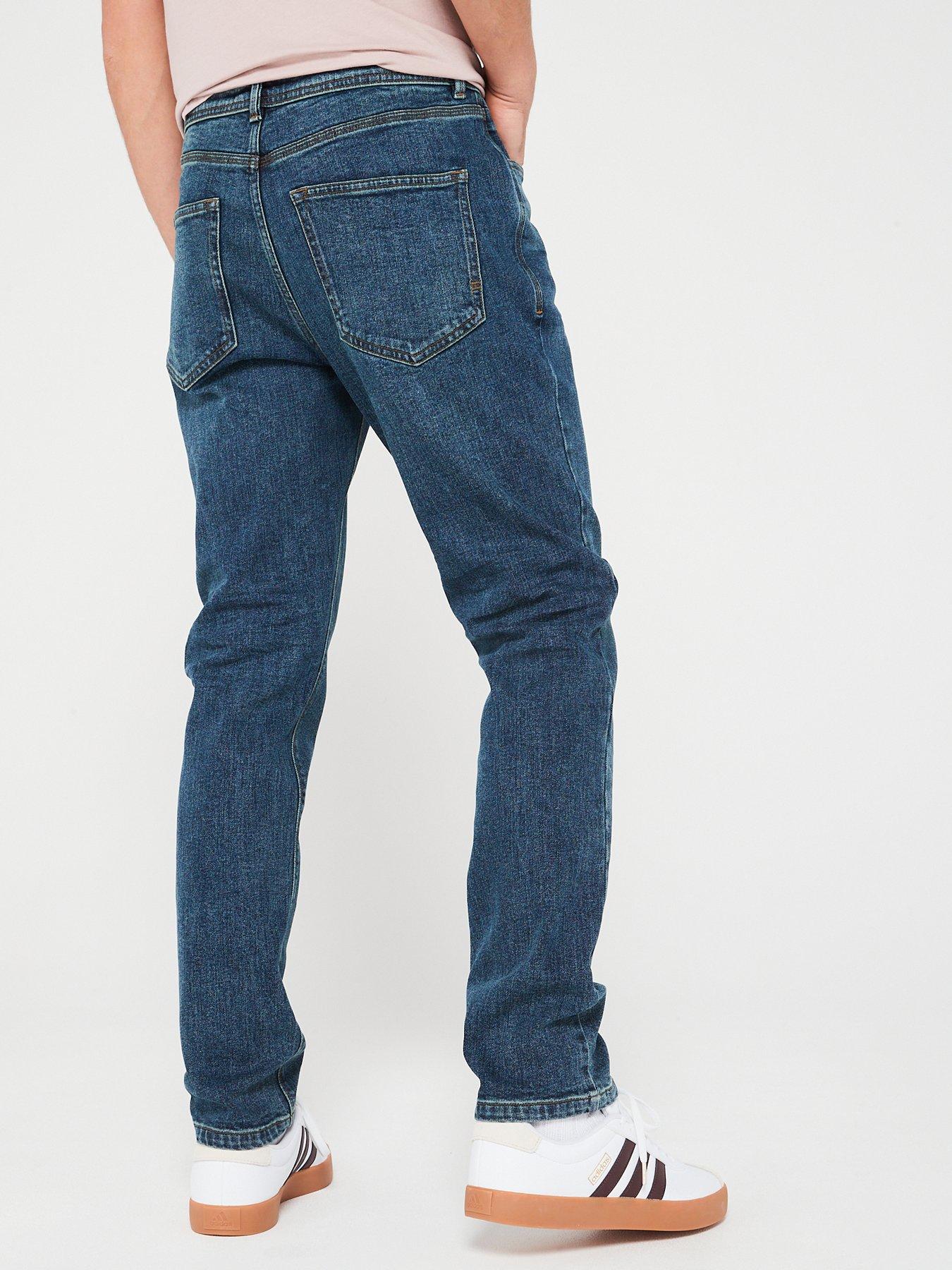 Very Man Slim Jeans With Stretch - Vintage Blue | Very.co.uk