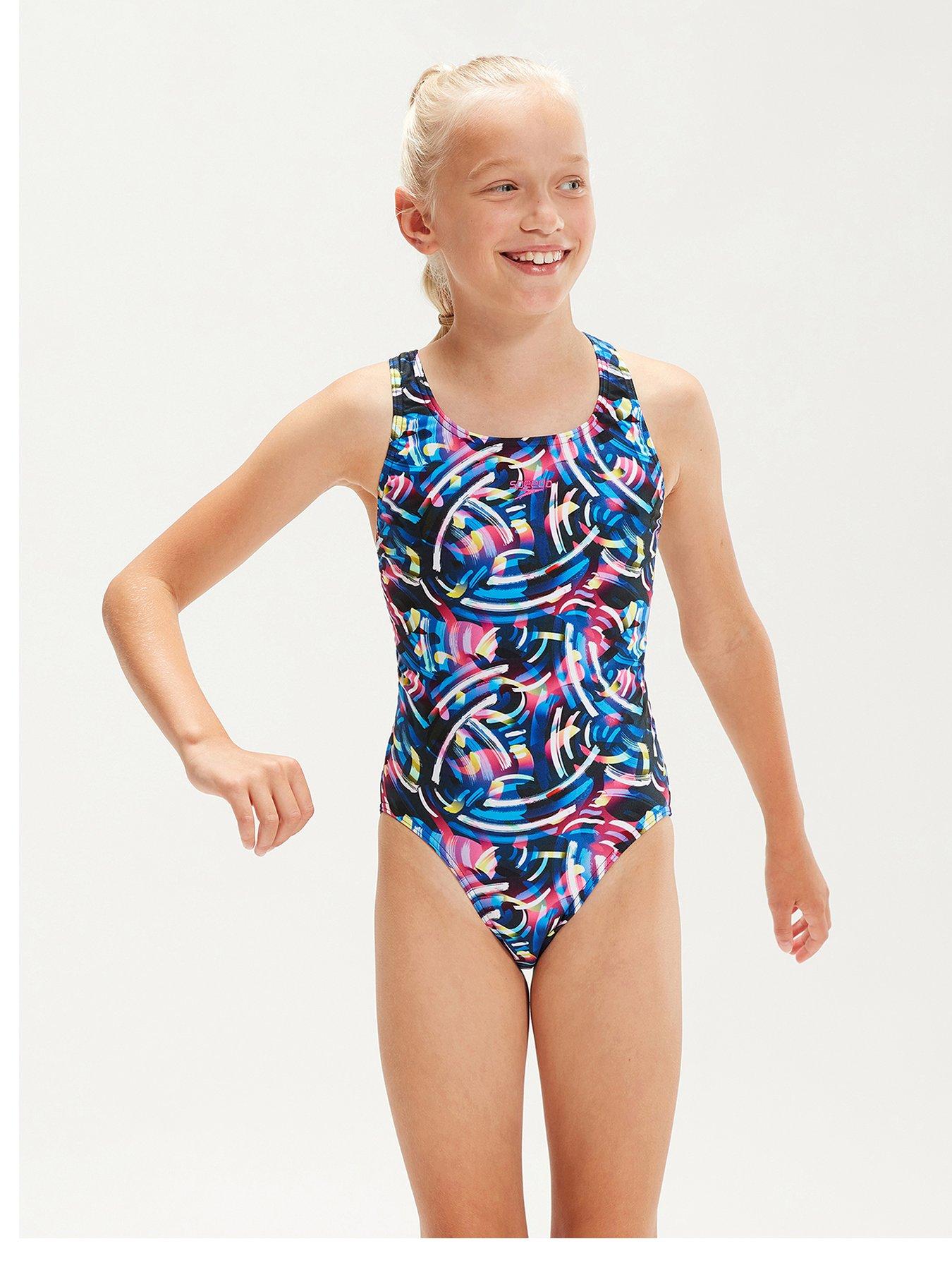 Speedo Girls Digital Allover Leaderback - Multi