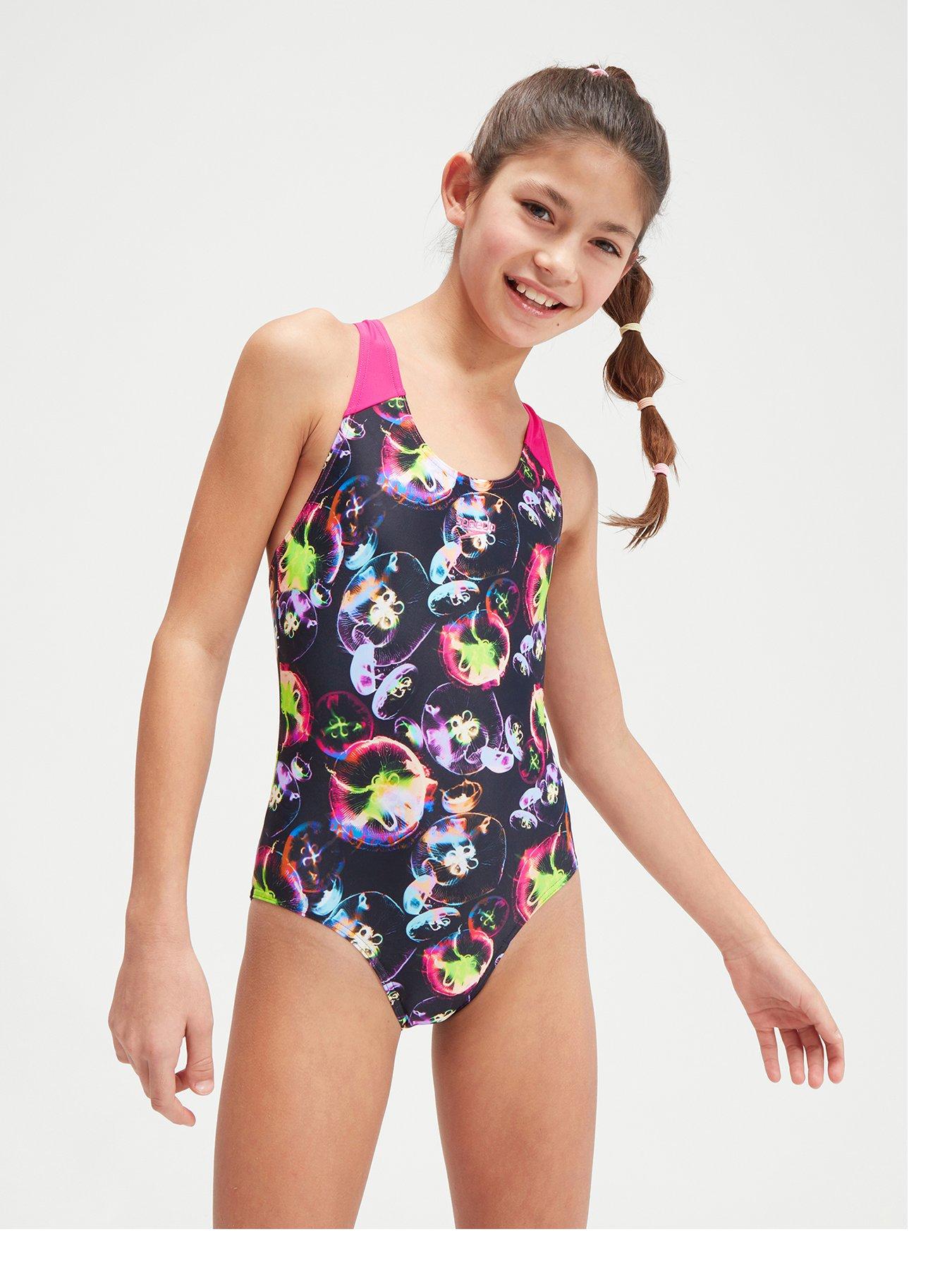 Speedo Girls Digital Allover Leaderback - Multi