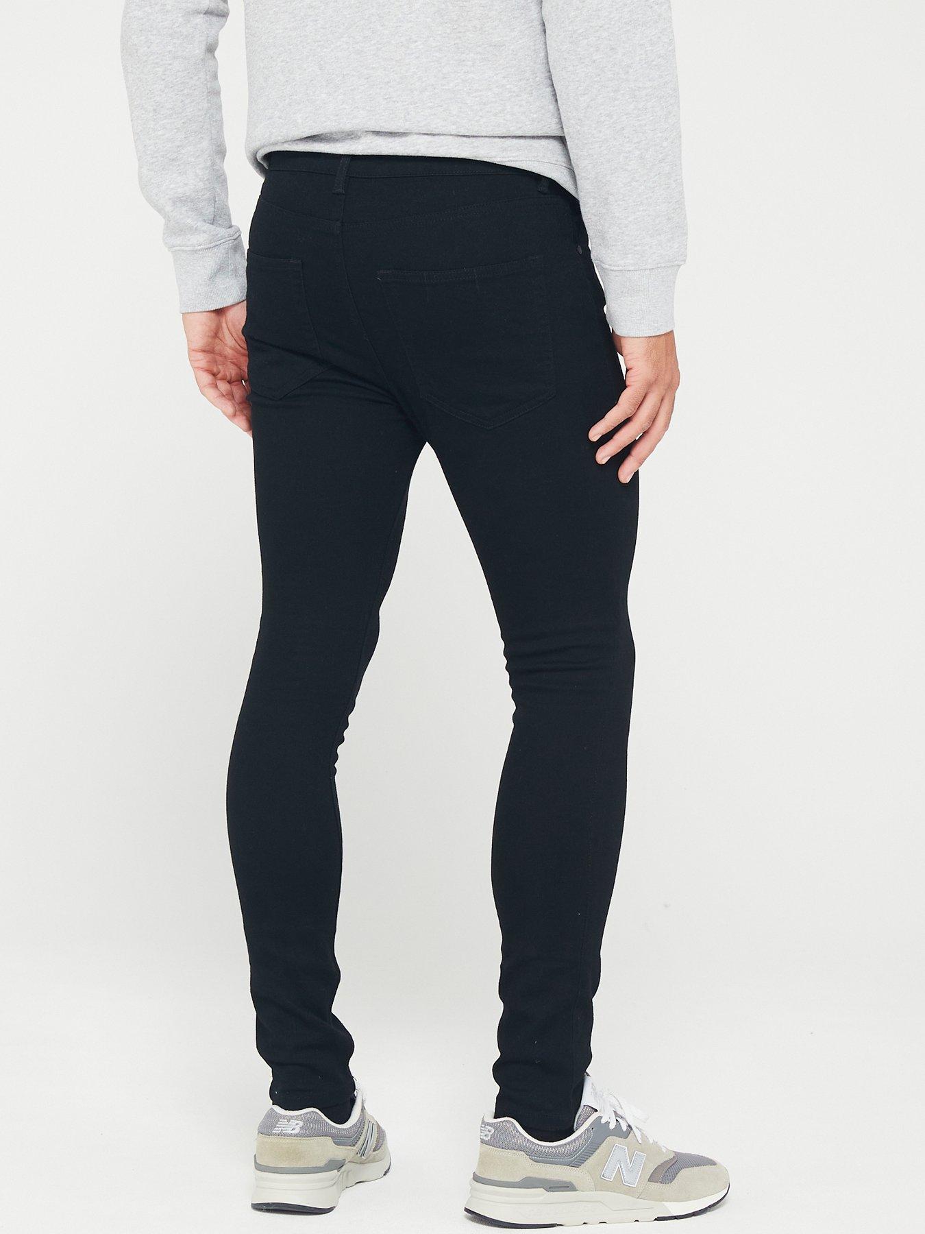 Image 2 of 5 of Very Man Super Skinny Jeans With Stretch - Black