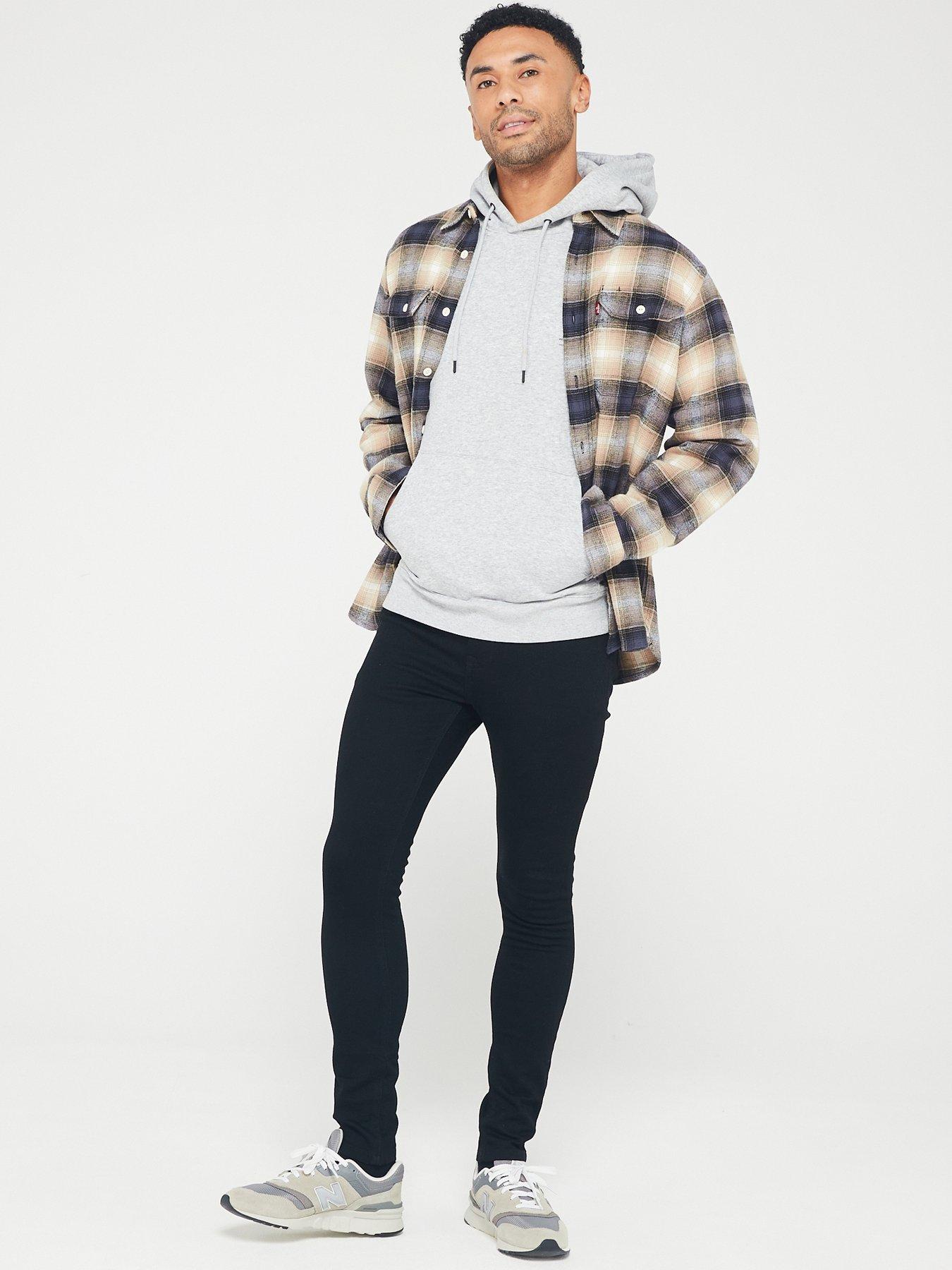 Image 3 of 5 of Very Man Super Skinny Jeans With Stretch - Black