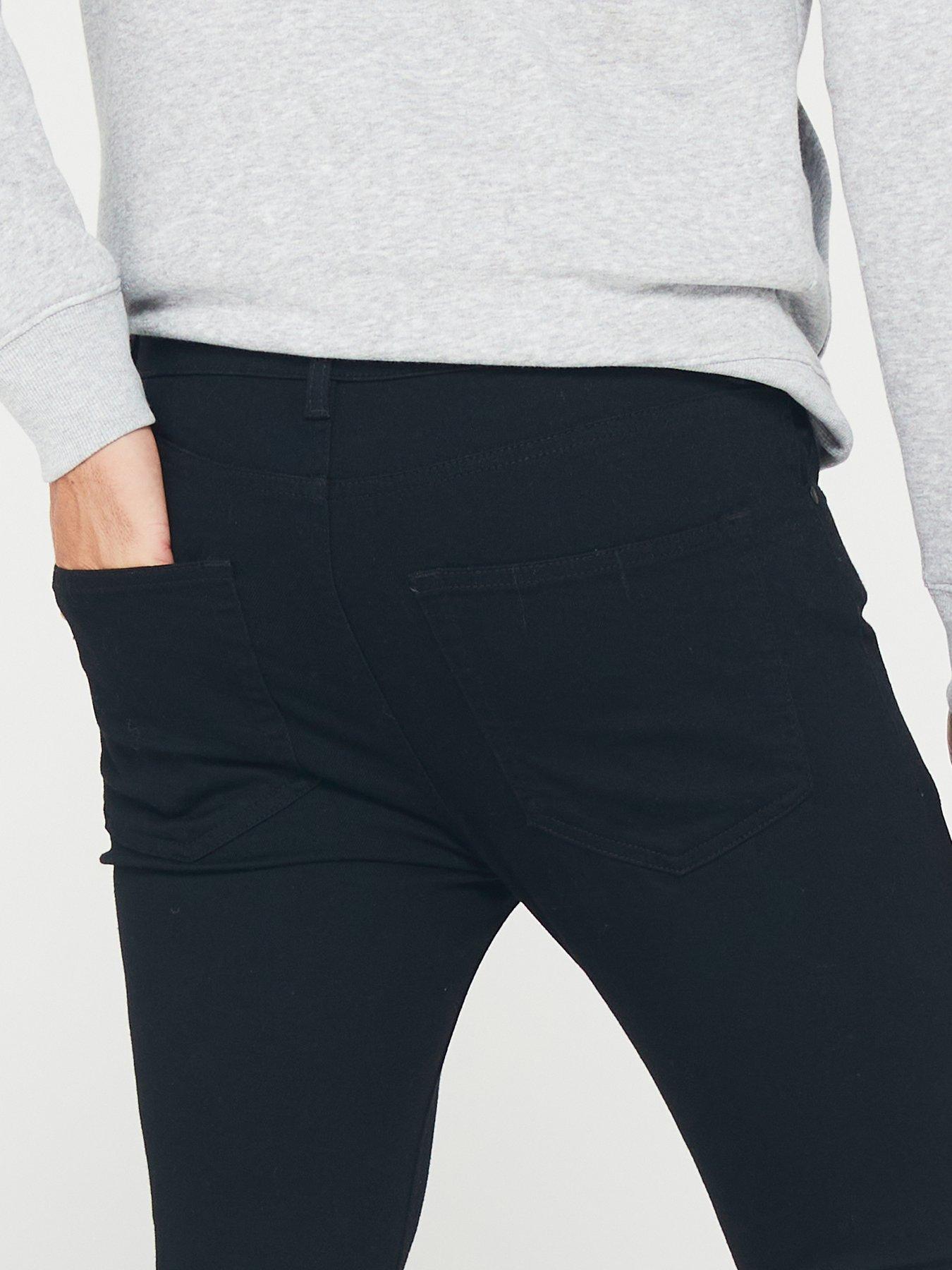 Image 4 of 5 of Very Man Super Skinny Jeans With Stretch - Black
