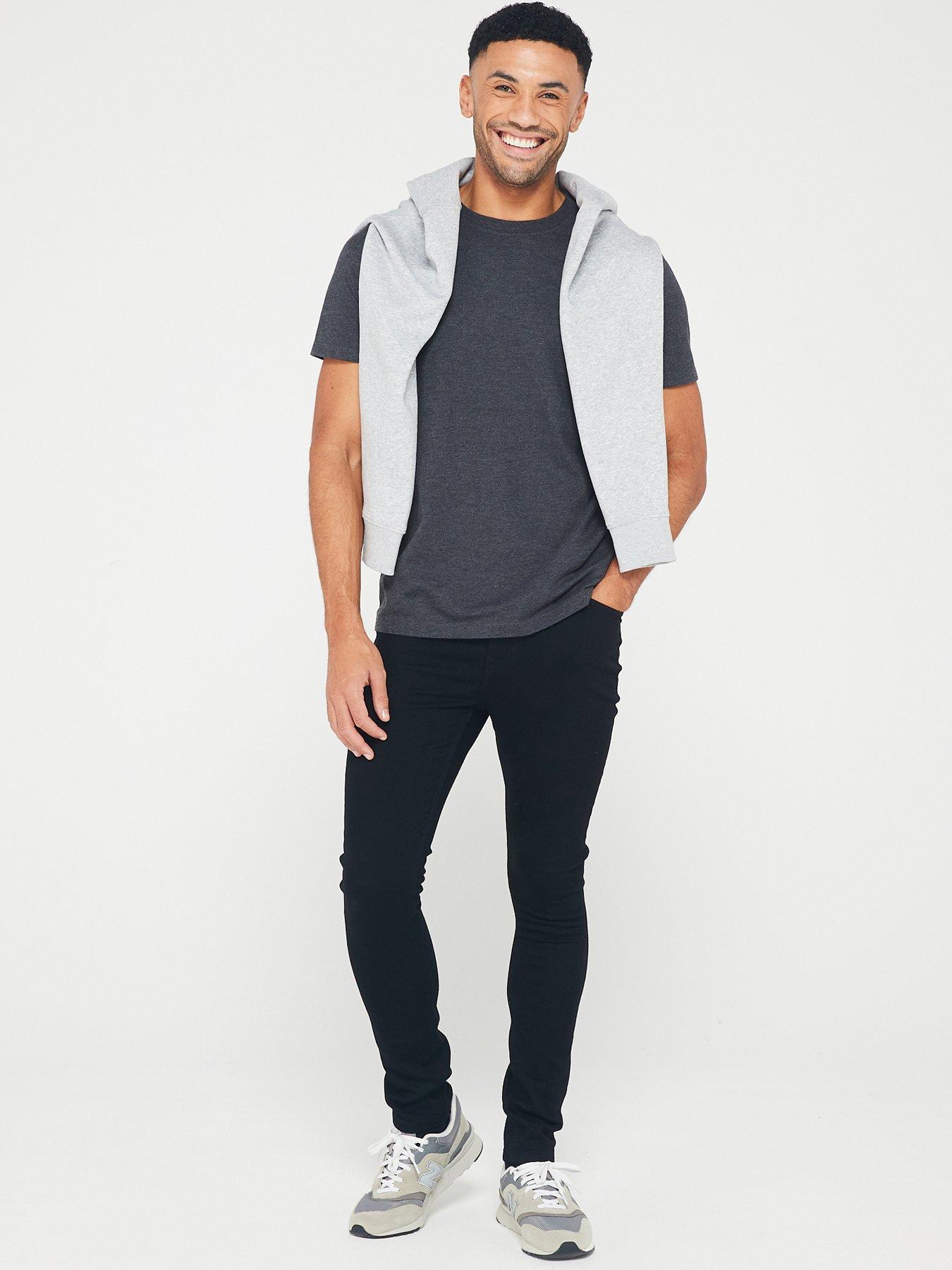 Image 3 of 6 of Very Man Skinny Jeans with Stretch - Black