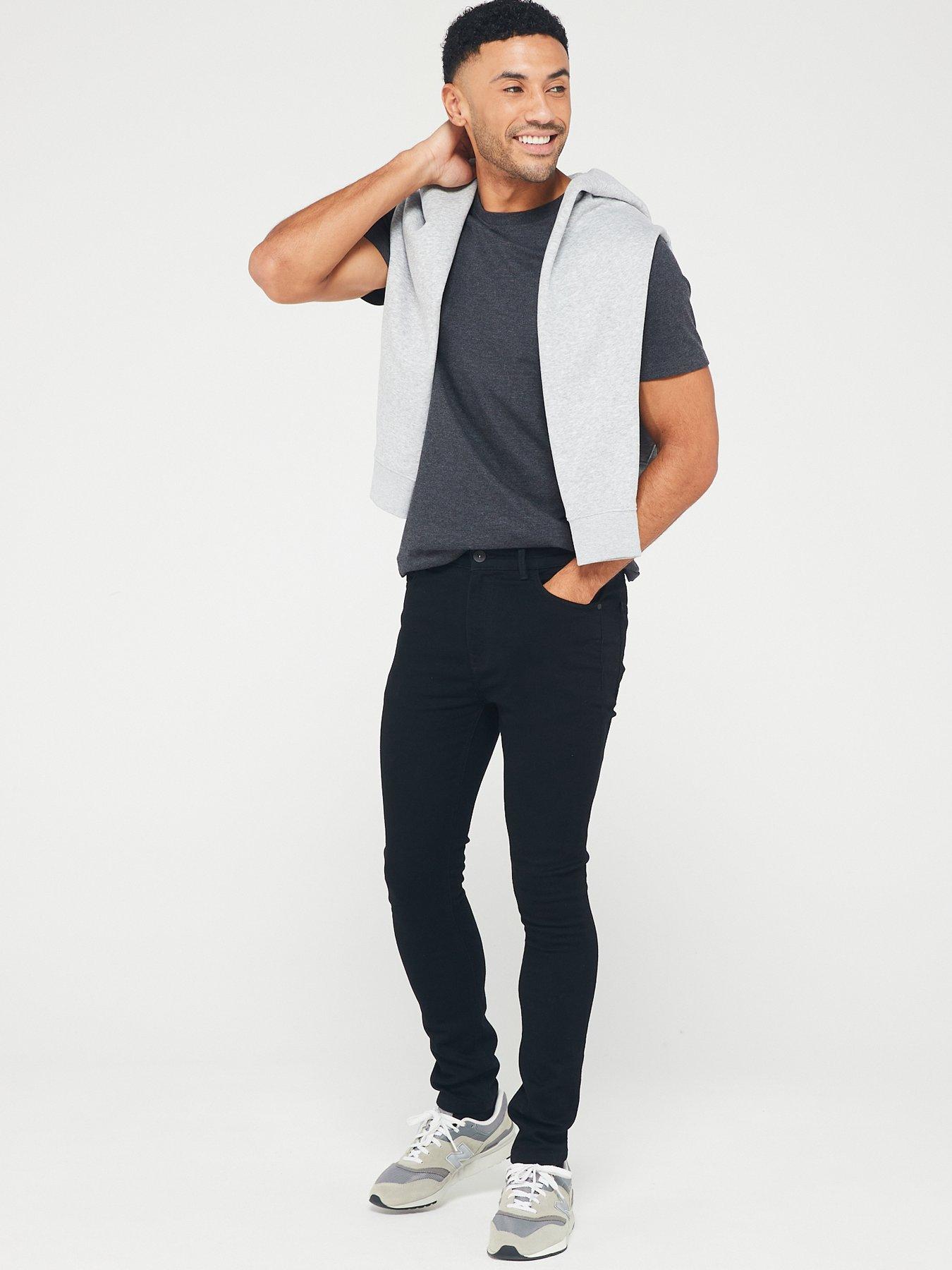 Image 5 of 6 of Very Man Skinny Jeans with Stretch - Black