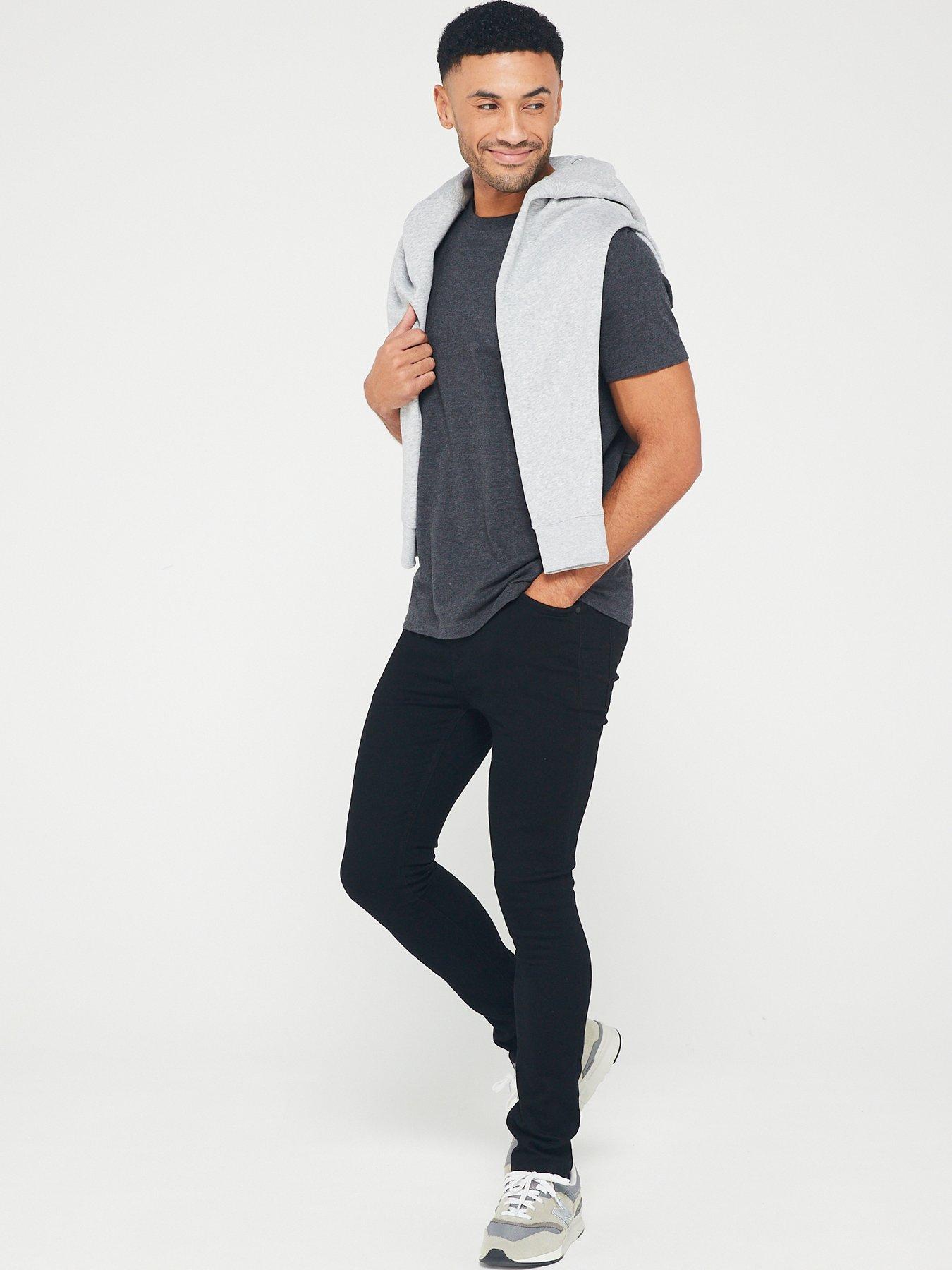 Image 6 of 6 of Very Man Skinny Jeans with Stretch - Black