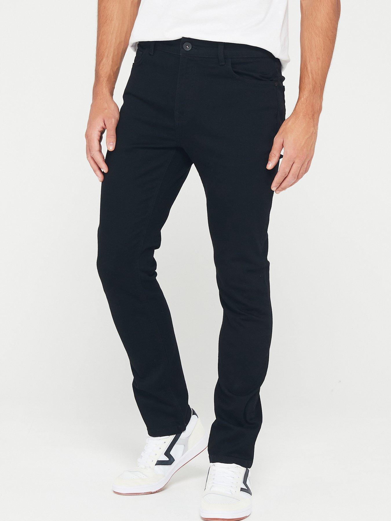 Image 1 of 6 of Very Man Slim Jeans With Stretch - Black