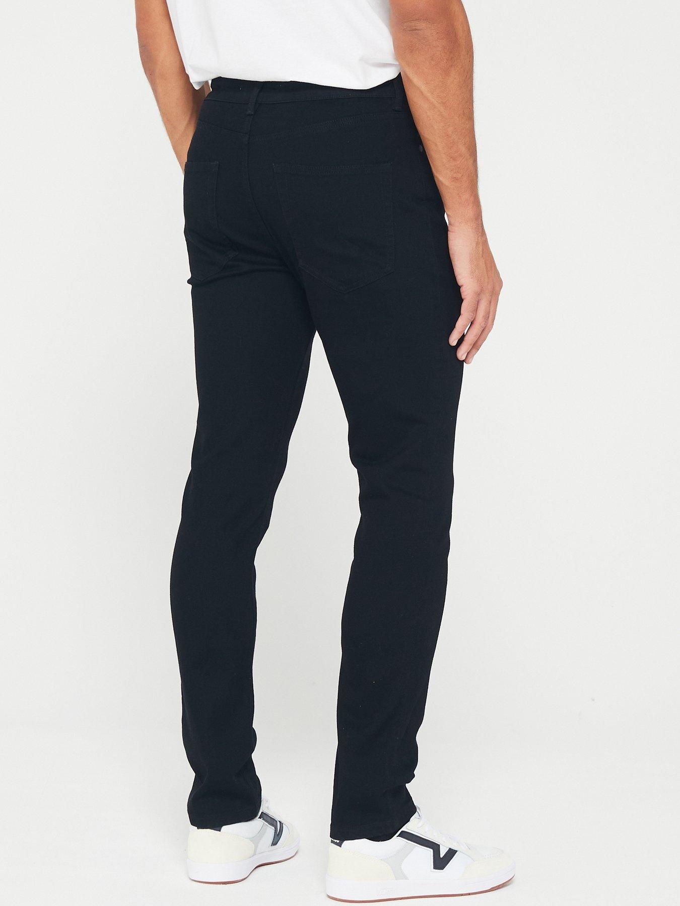 Image 2 of 6 of Very Man Slim Jeans With Stretch - Black