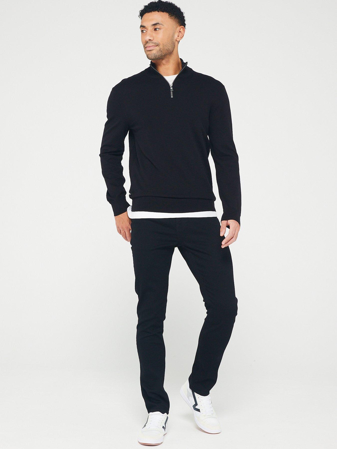 Image 3 of 6 of Very Man Slim Jeans With Stretch - Black