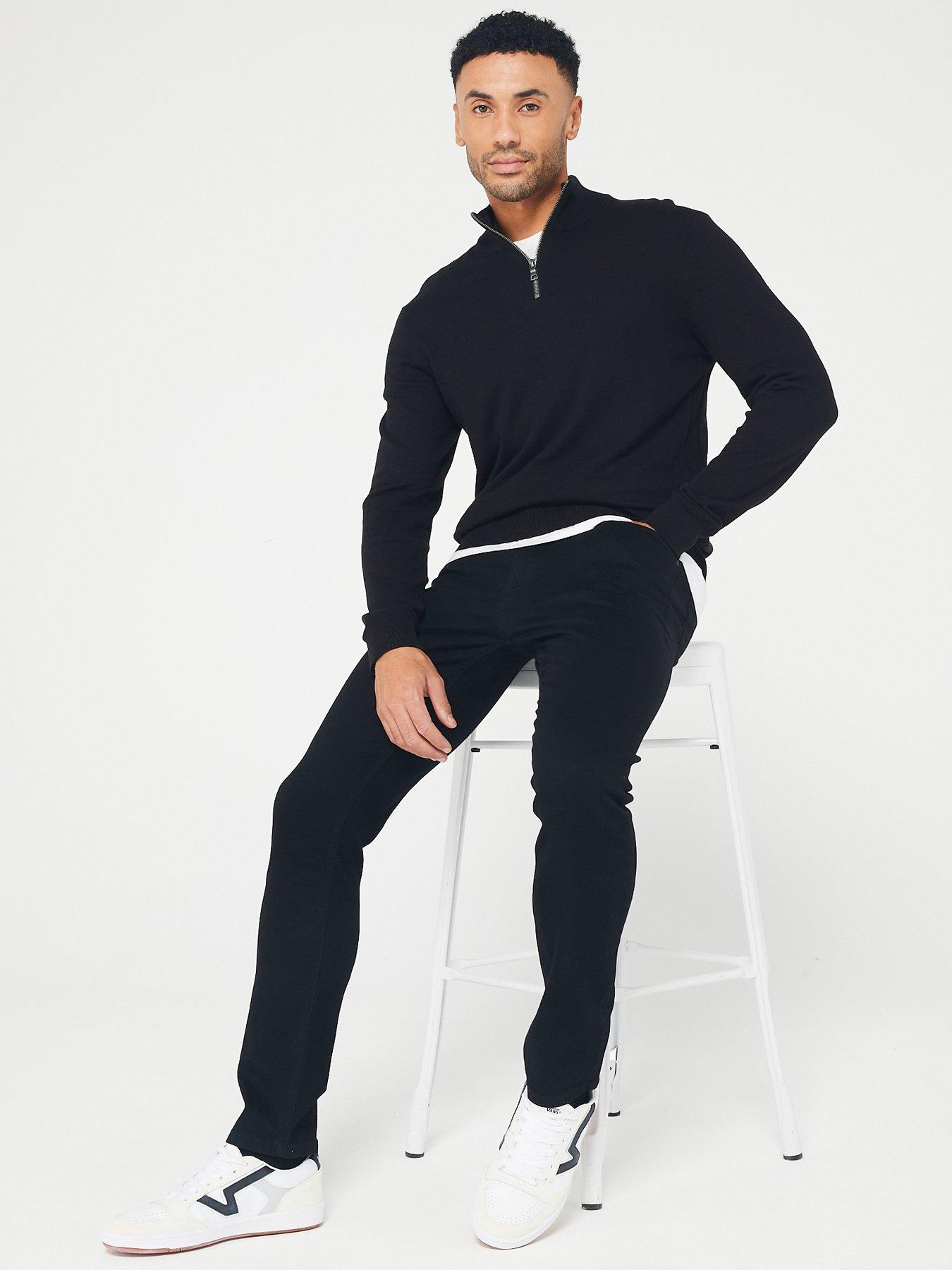 Image 5 of 6 of Very Man Slim Jeans With Stretch - Black