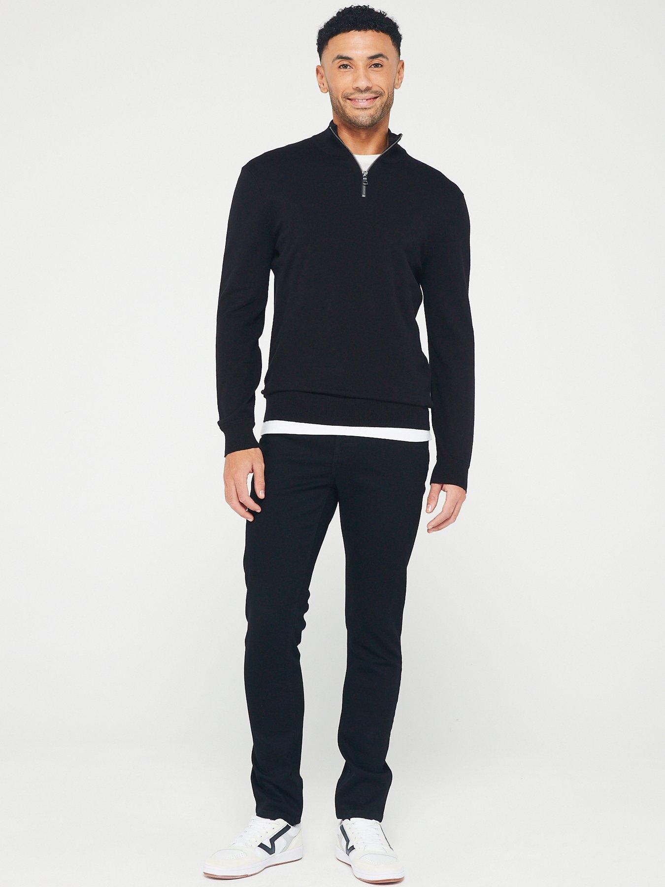 Image 6 of 6 of Very Man Slim Jeans With Stretch - Black