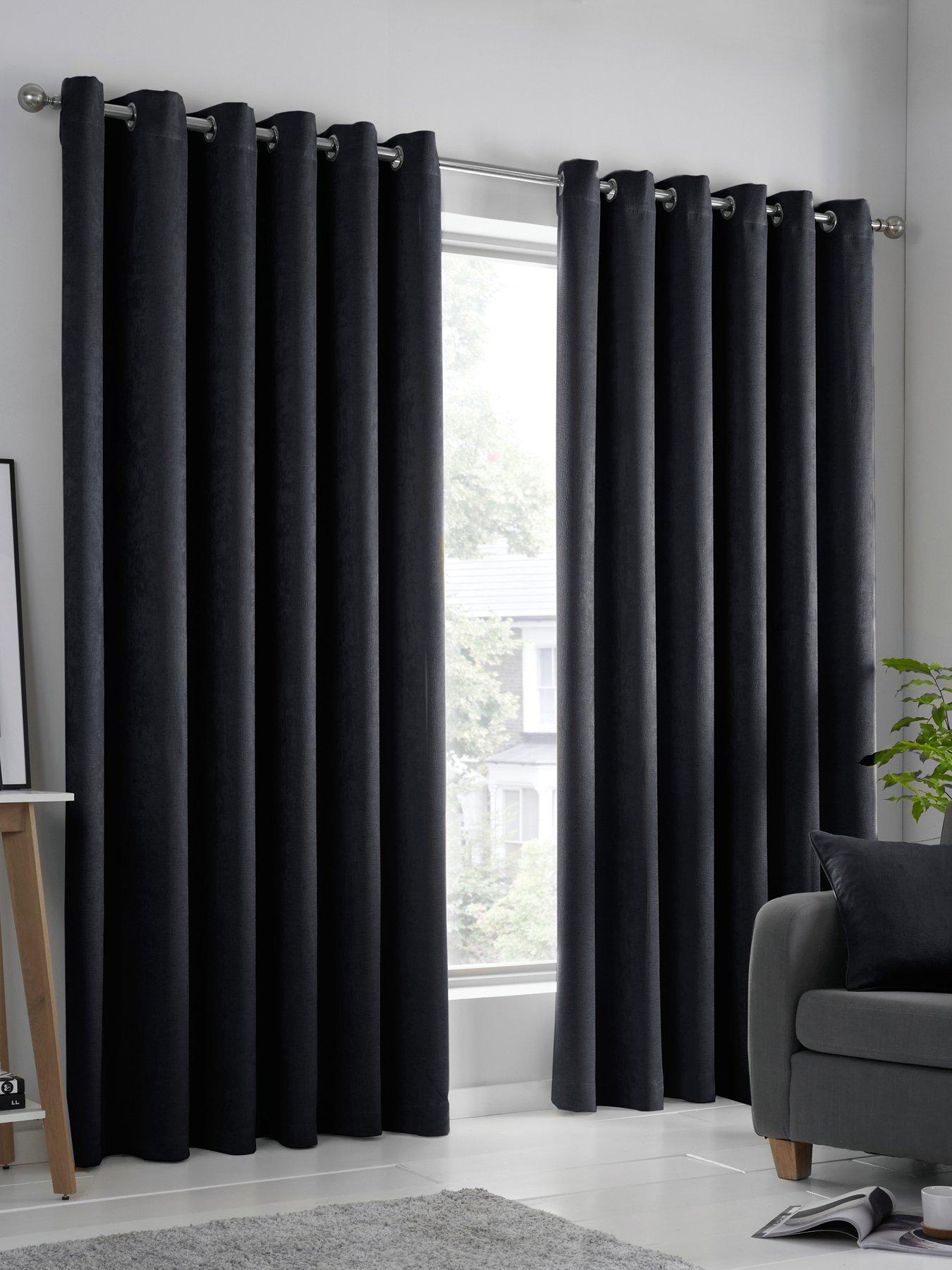 Image 1 of 4 of Fusion Strata Dim Out Eyelet Curtains