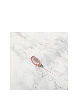 Product photograph of D-c-fix Marble Grey Self-adhesive Vinyl Wrap Film Ndash Contains One 67 5 X 200 Cm Roll from very.co.uk