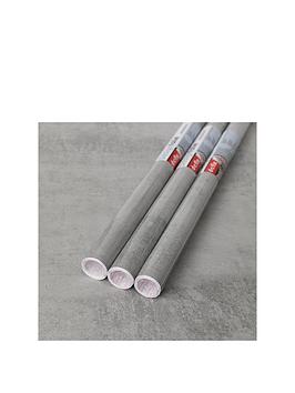 Product photograph of D-c-fix Concrete Grey Self-adhesive Vinyl Wrap Film Ndash Contains Three 67 5 X 200 Cm Rolls from very.co.uk