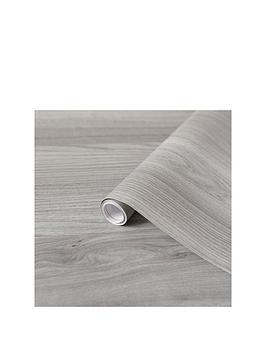 Product photograph of D-c-fix Sangallo Grey Self Adhesive Wood Vinyl Wrap Film - 67 5cm X 5m from very.co.uk