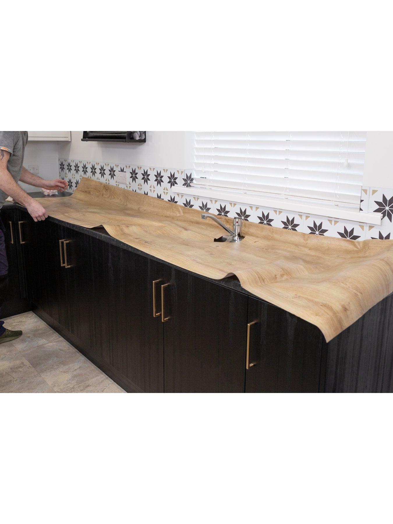 D-c-fix Klebefolie 'Ribbeck Oak' Holzoptik – 90 Cm X 2,1 M, Selbstklebend, Wasserfest, Inkl. Verarbeitungsset Mit Rakel & Messer