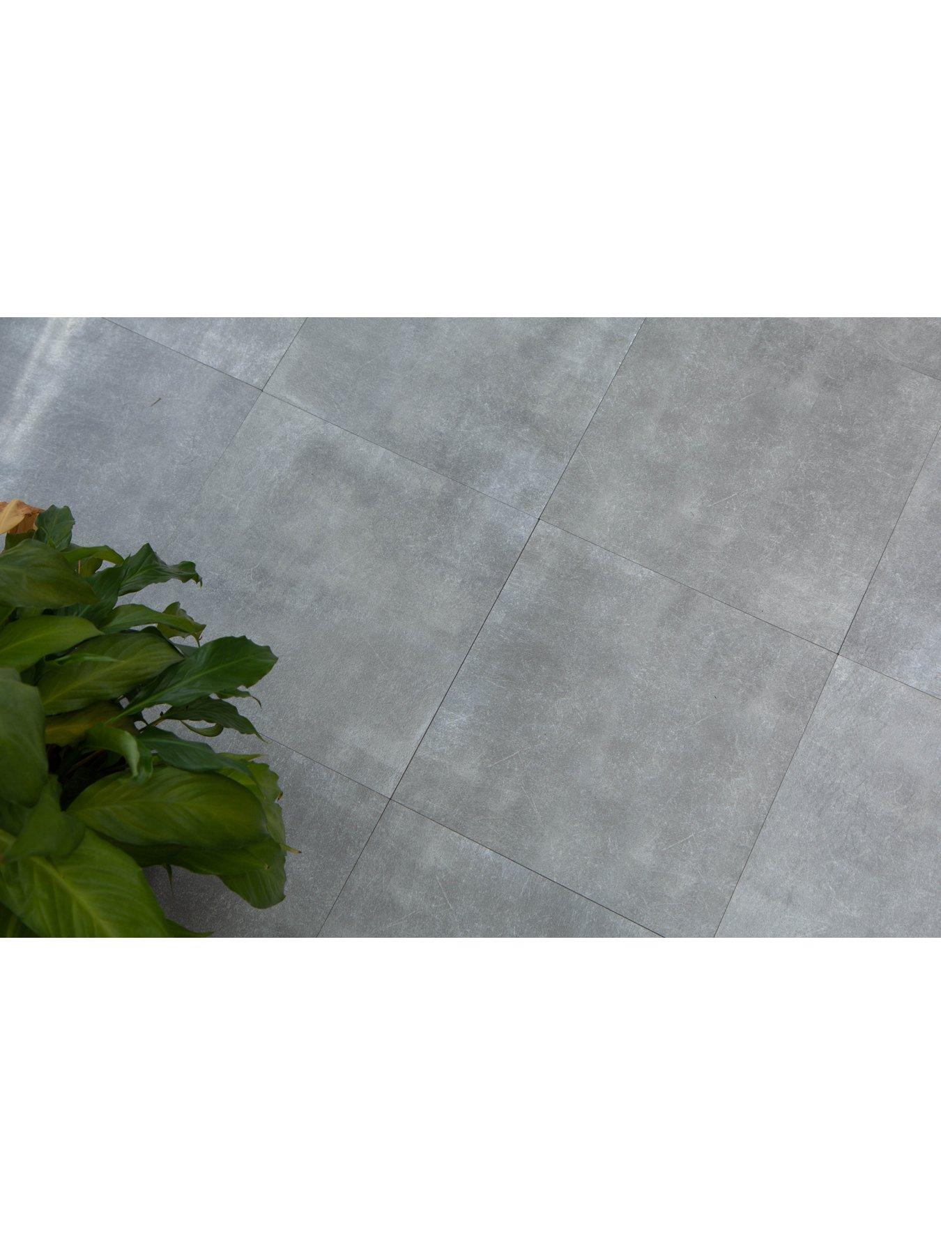 DCFix Solid Concrete dc fix Self Adhesive Vinyl Floor Tiles 30.48cm x 30.48cm (pack 11 tiles