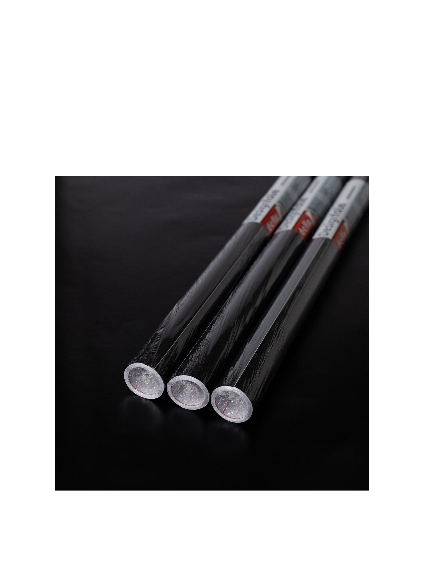 D-C-Fix Matt Black Self-Adhesive Vinyl Wrap Film – contains three 67.5 x 200 cm rolls